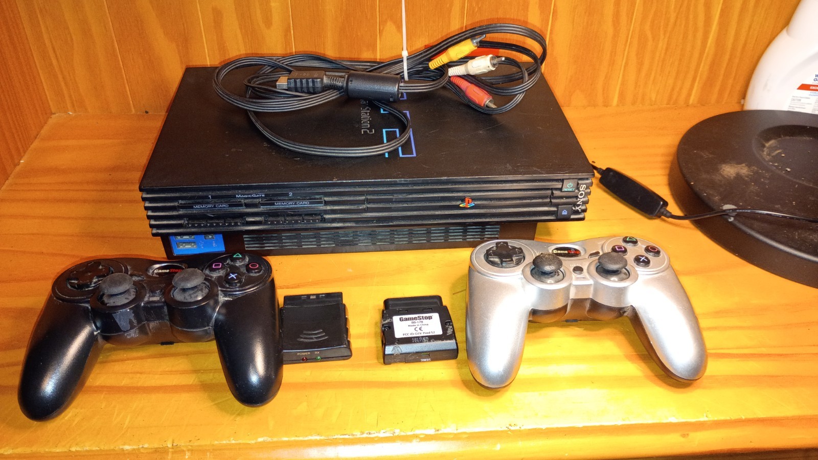 PlayStation 2 With 2 Wireless Controllers Including All Hook Ups