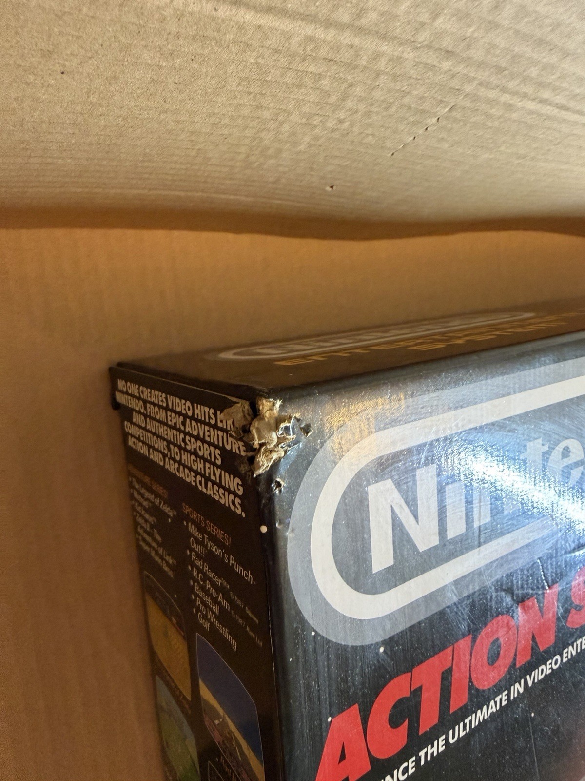 NES Action Set Box, Console, Adapter, 5 Games