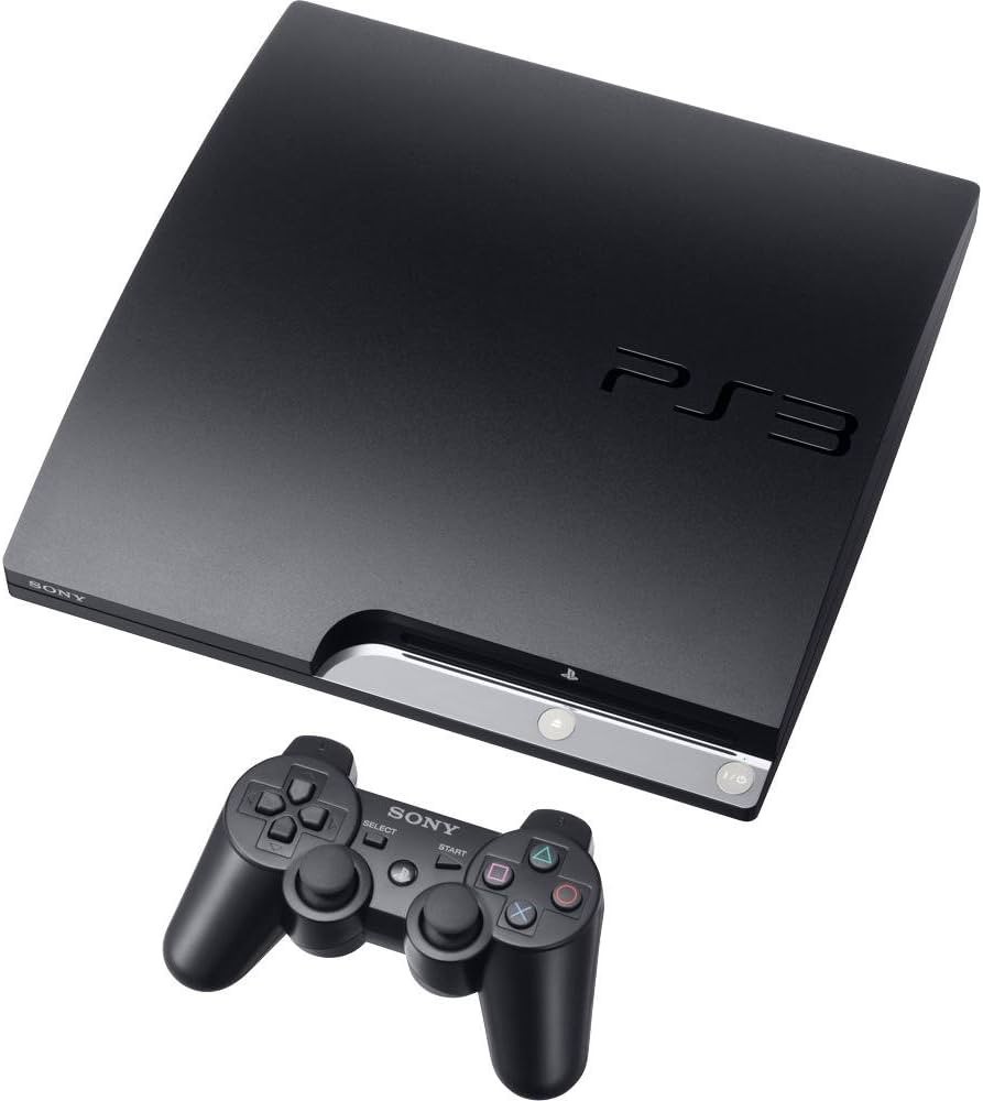 Sony PlayStation 3 Slim PS3 120GB Black Console w/ DualShock Controller