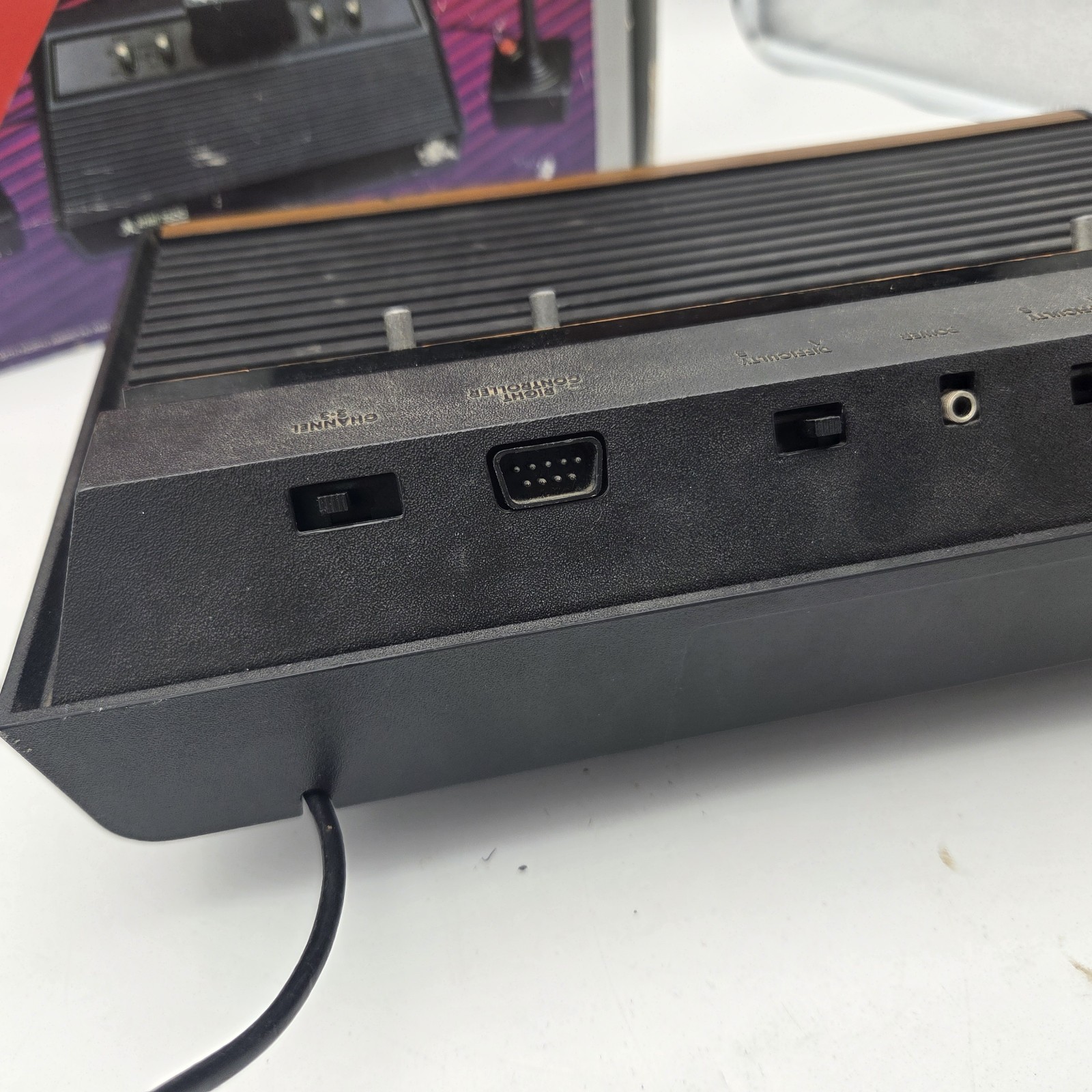 Atari CX2600A w Vader Box Manuals Registration 2x Joystick Controllers Bundle