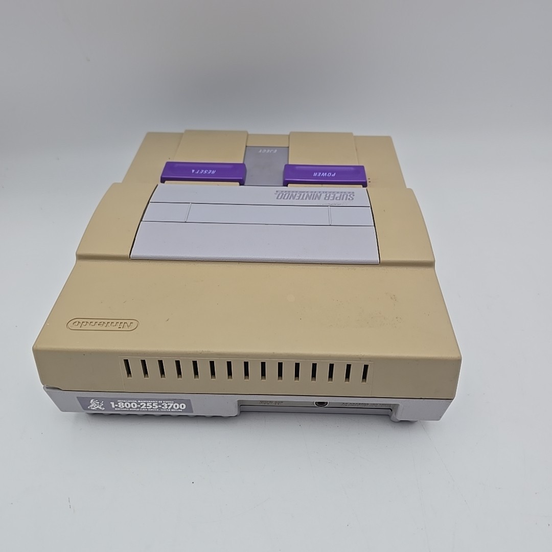 Super Nintendo System SNES Console Tested New Cables And Controllers