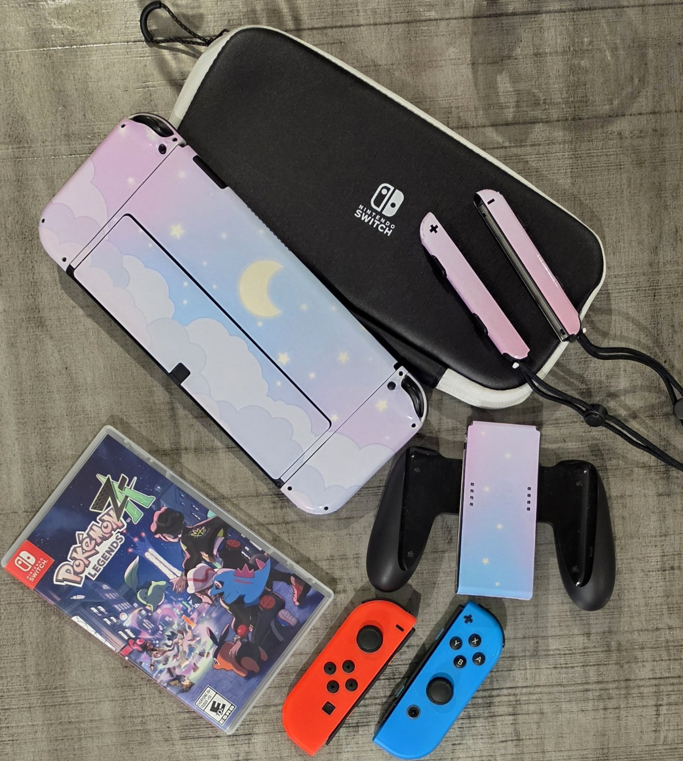 Nintendo Switch OLED w/ Pokémon Legends ZA, 128GB microSD, Extra JoyCons, & Case