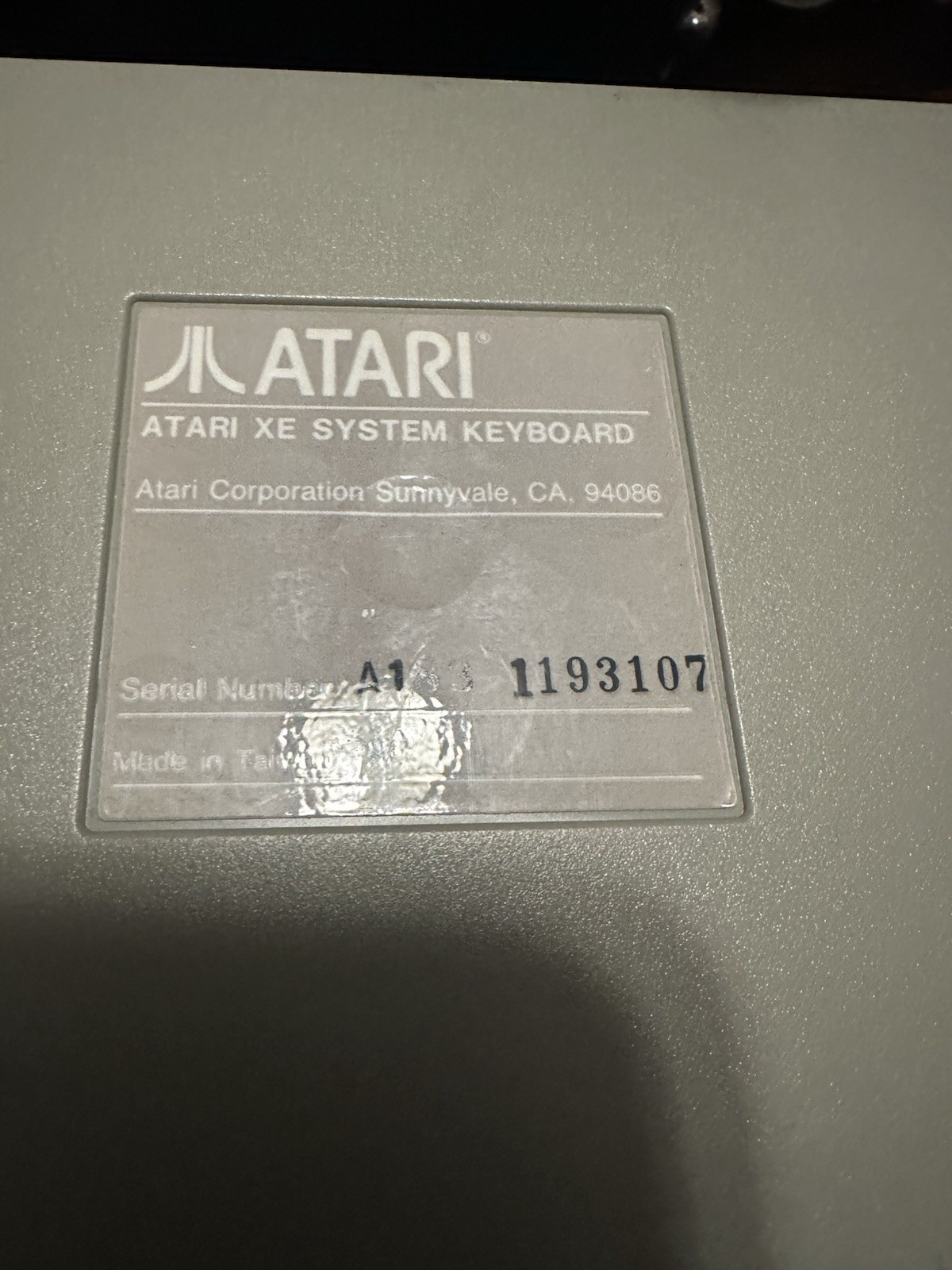 Atari XE System – Keyboard – Gun’s