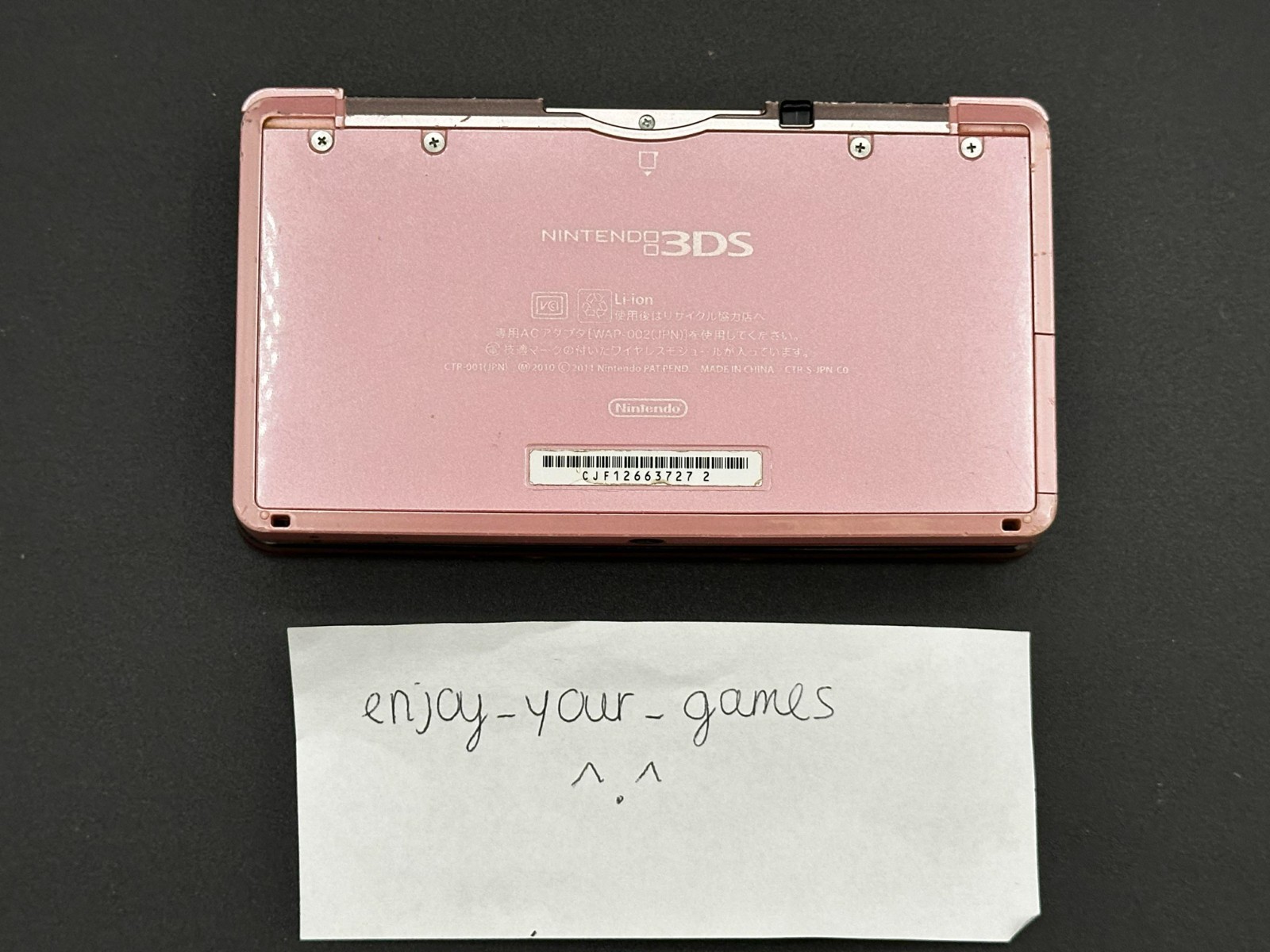 Nintendo 3DS Pearl Pink Console | English | Charger | US Seller – SHIP IN 1-DAY
