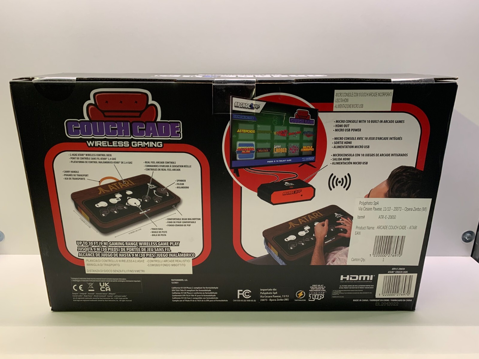 1UP ATARI COUCHCADE WIRELESS GAMING ARCADE CONSOLE – NEW SEALED NEW SEALED