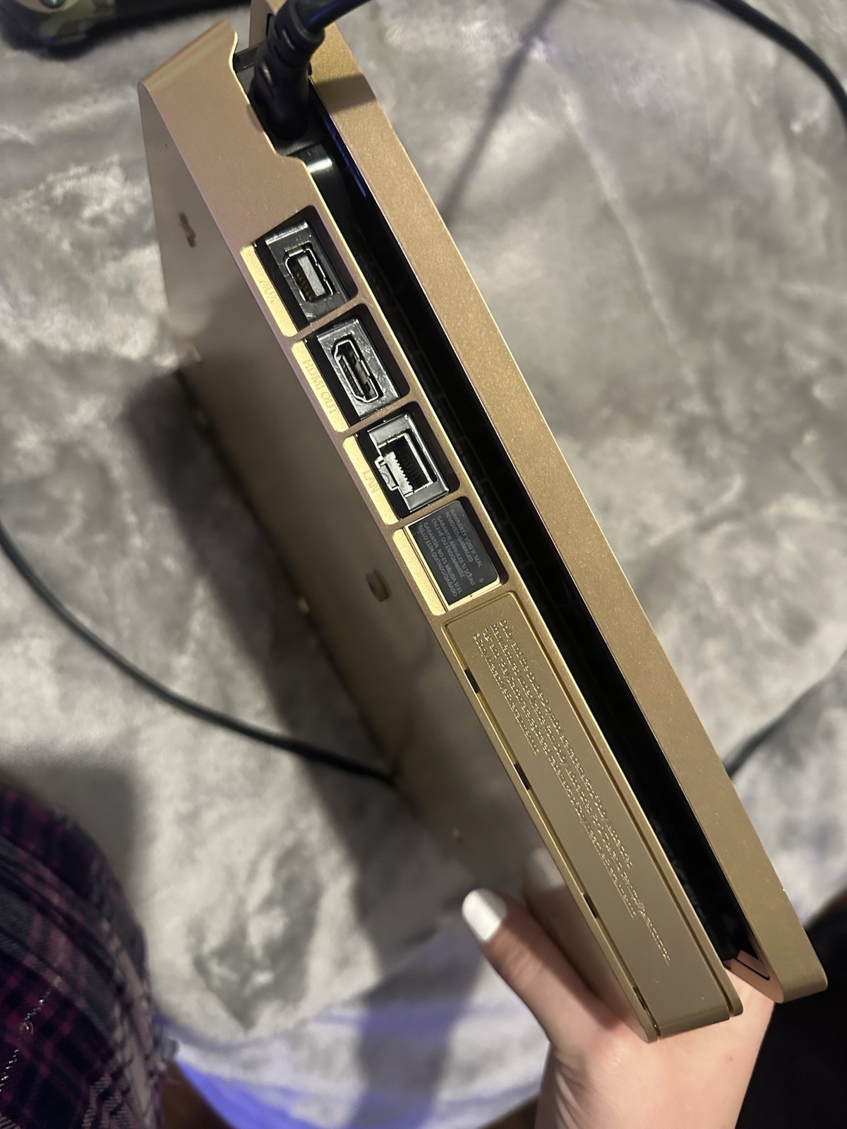 Sony PlayStation 4 Slim Gold Console with Controller, HDMI, USB-A, Ethernet