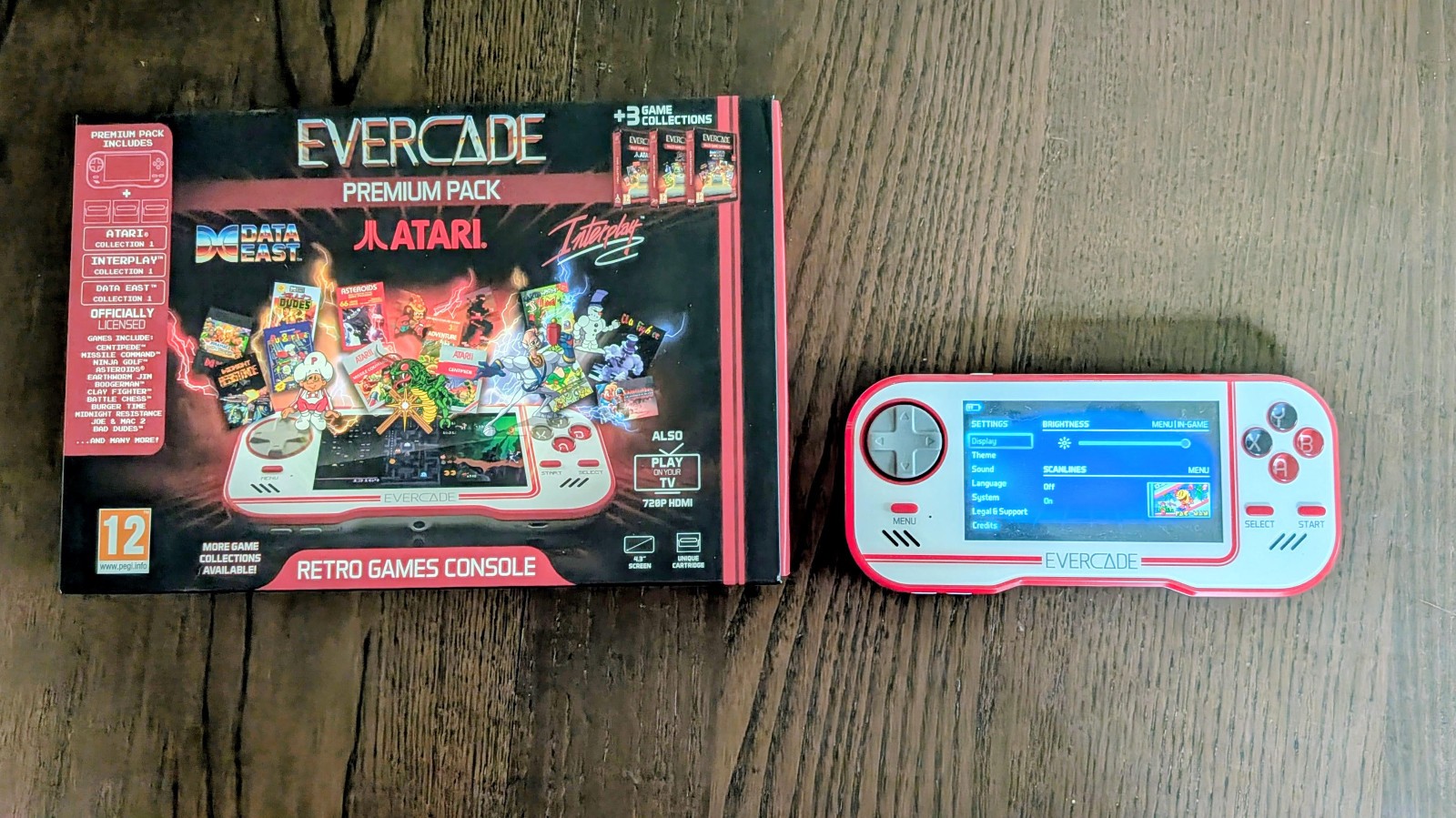 Handheld Evercade with Premium Pack box (No Games)