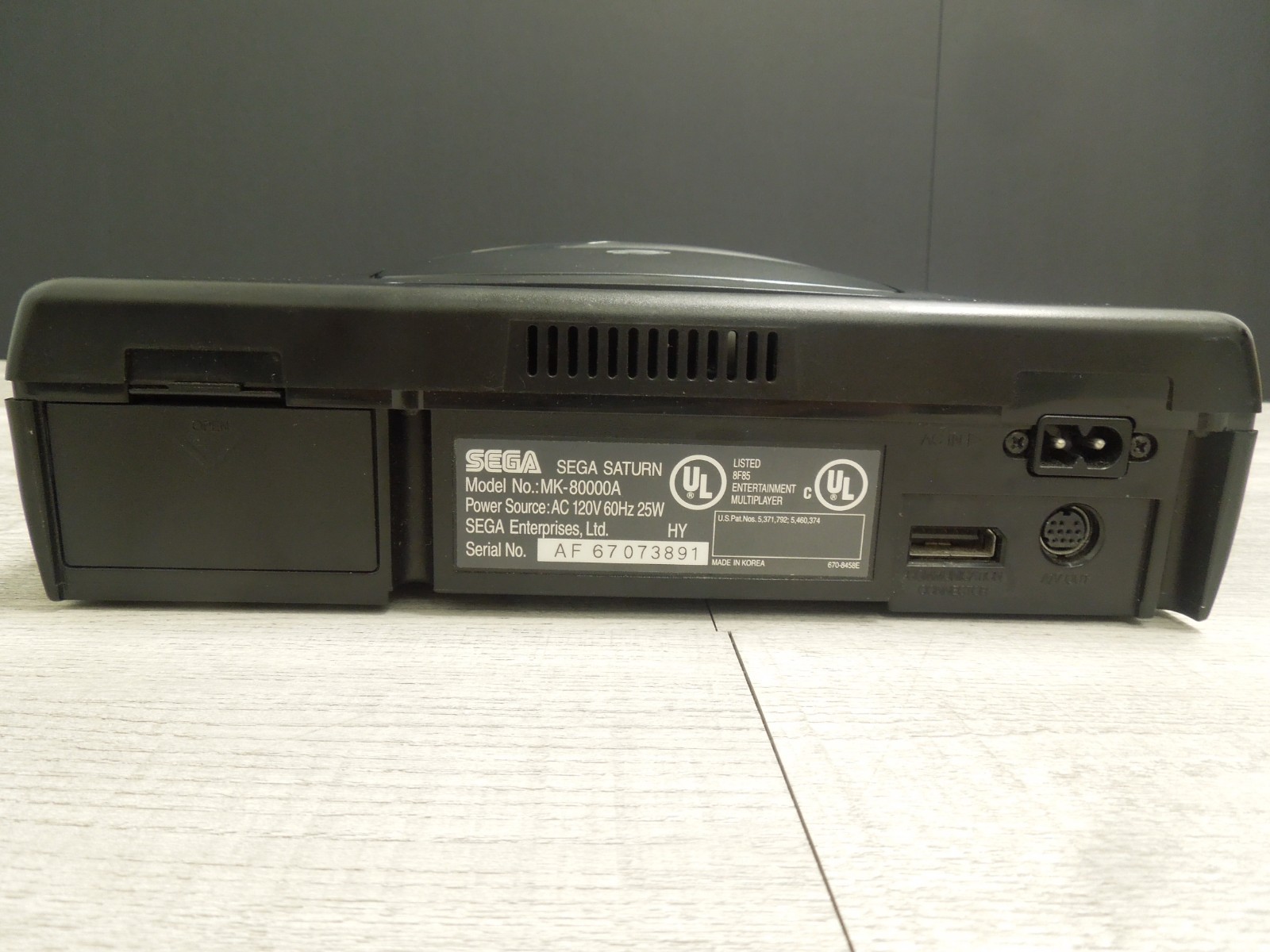 FULLY TESTED WORKING Sega Saturn V2 Video Game Console System Black MK-80000A