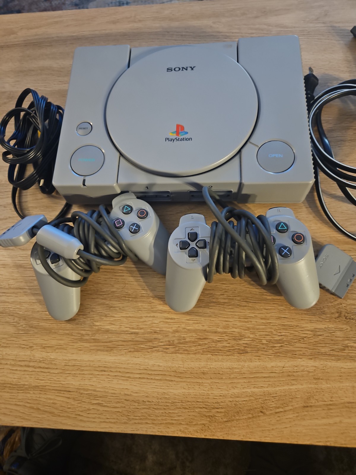 Sony PlayStation 1 SCPH-5501 Console And Two Controllers W/ Cords