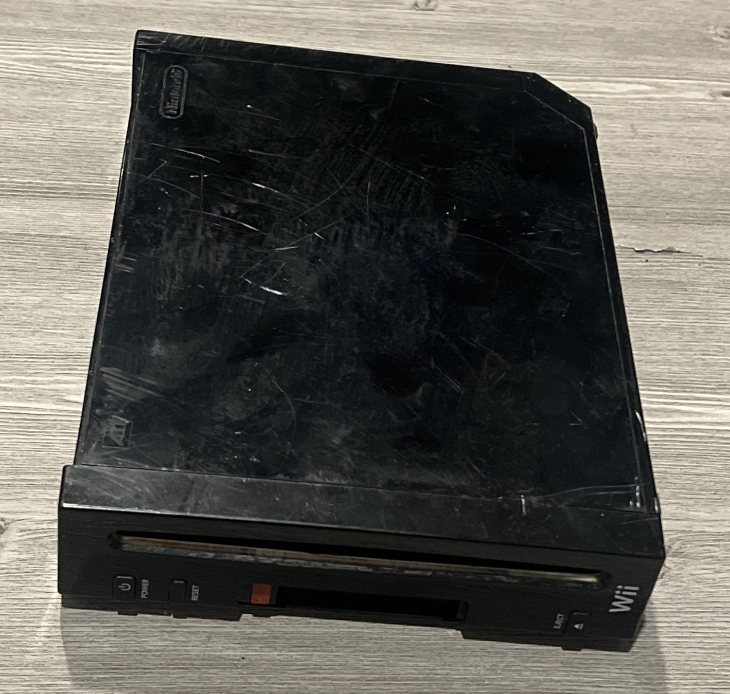 Nintendo Wii Video Game Console Only RVL-001 – Black – READ – MISSING DOORS