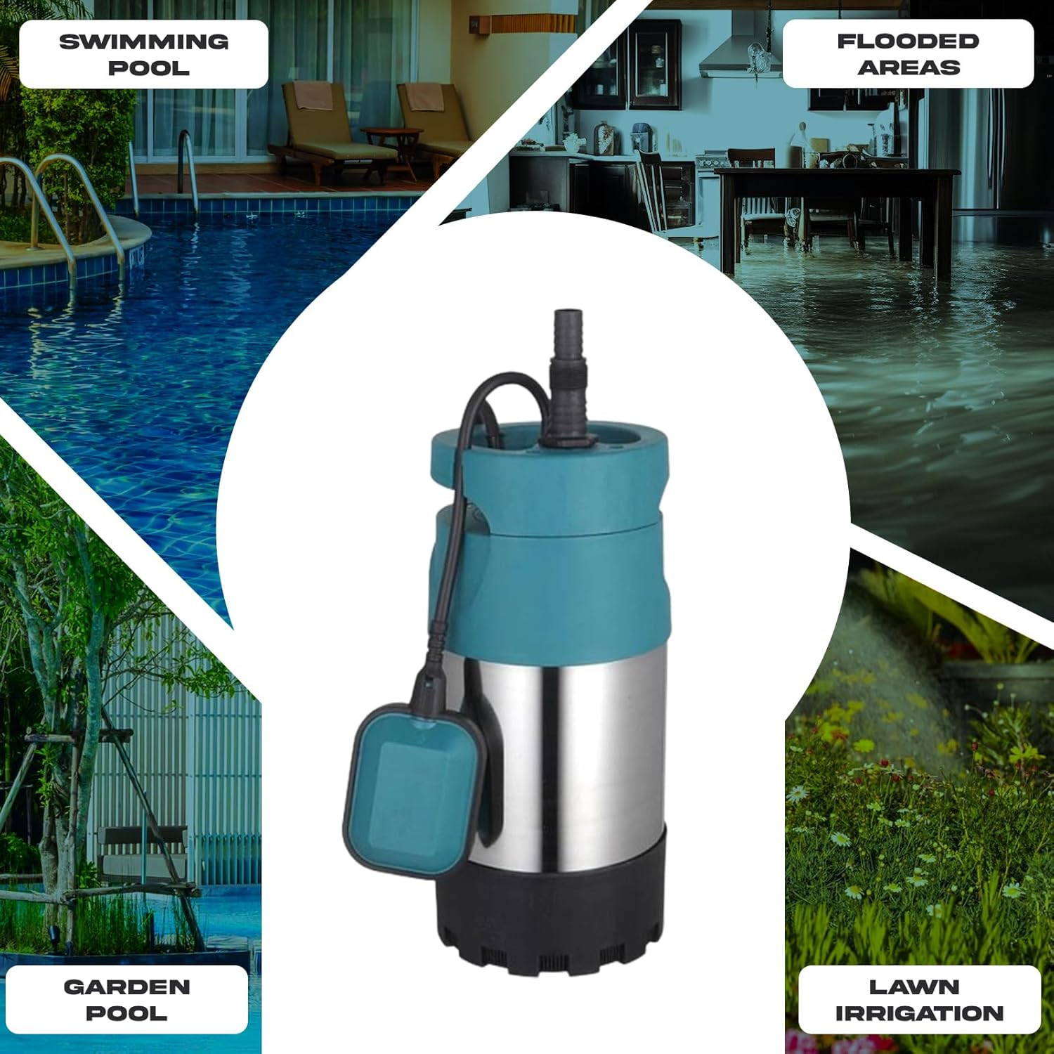 PS&W 1.4HP/110V Submersible Shallow Well Automatic Pump System up to 60 PSI/1200