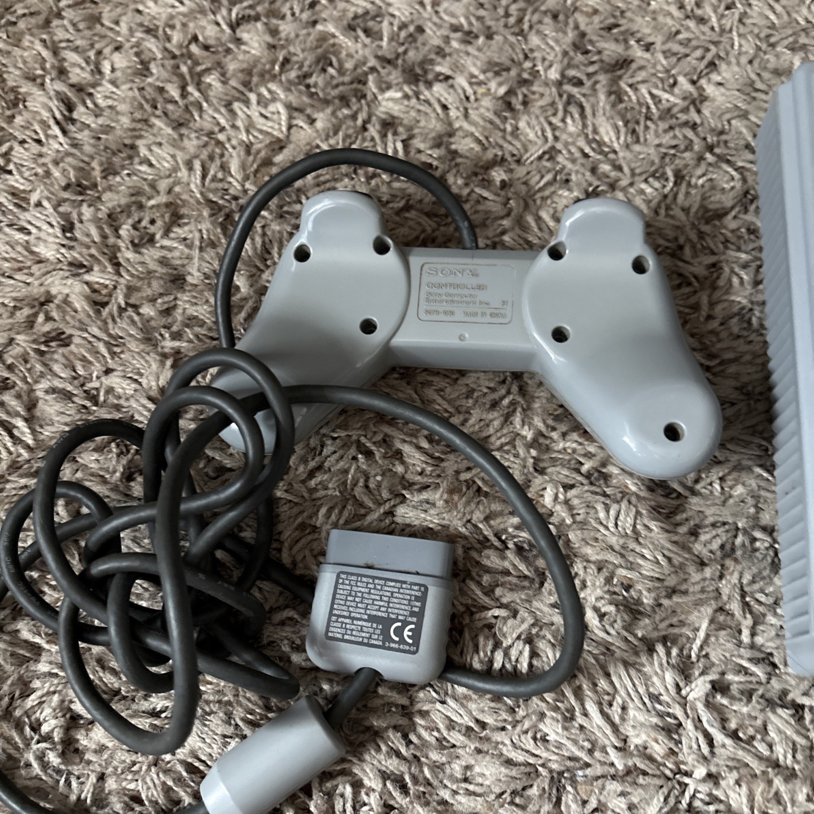 Sony PlayStation 1 Gray Console controller And Cords SCPH-5501 -Tested + Working
