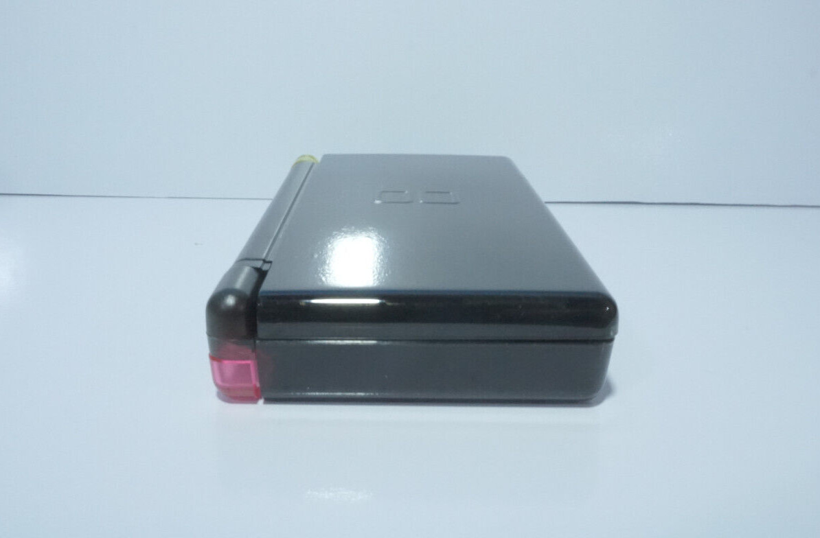 Nintendo DS Lite Transparent Clear Black Handheld System with Charger & Stylus