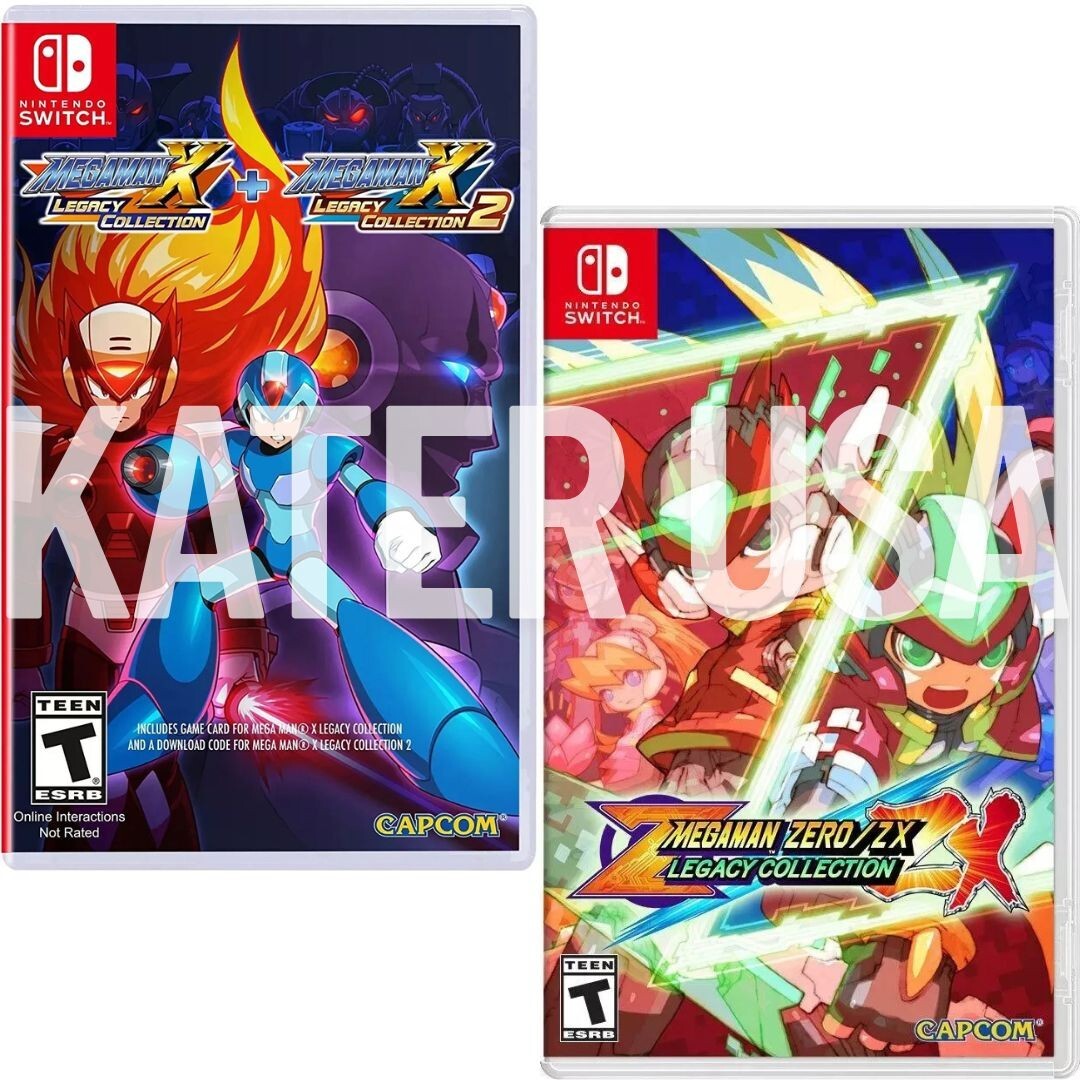Mega Man X 1 + 2 & Zero/ZX Legacy Collection Switch Brand New Game Bundle