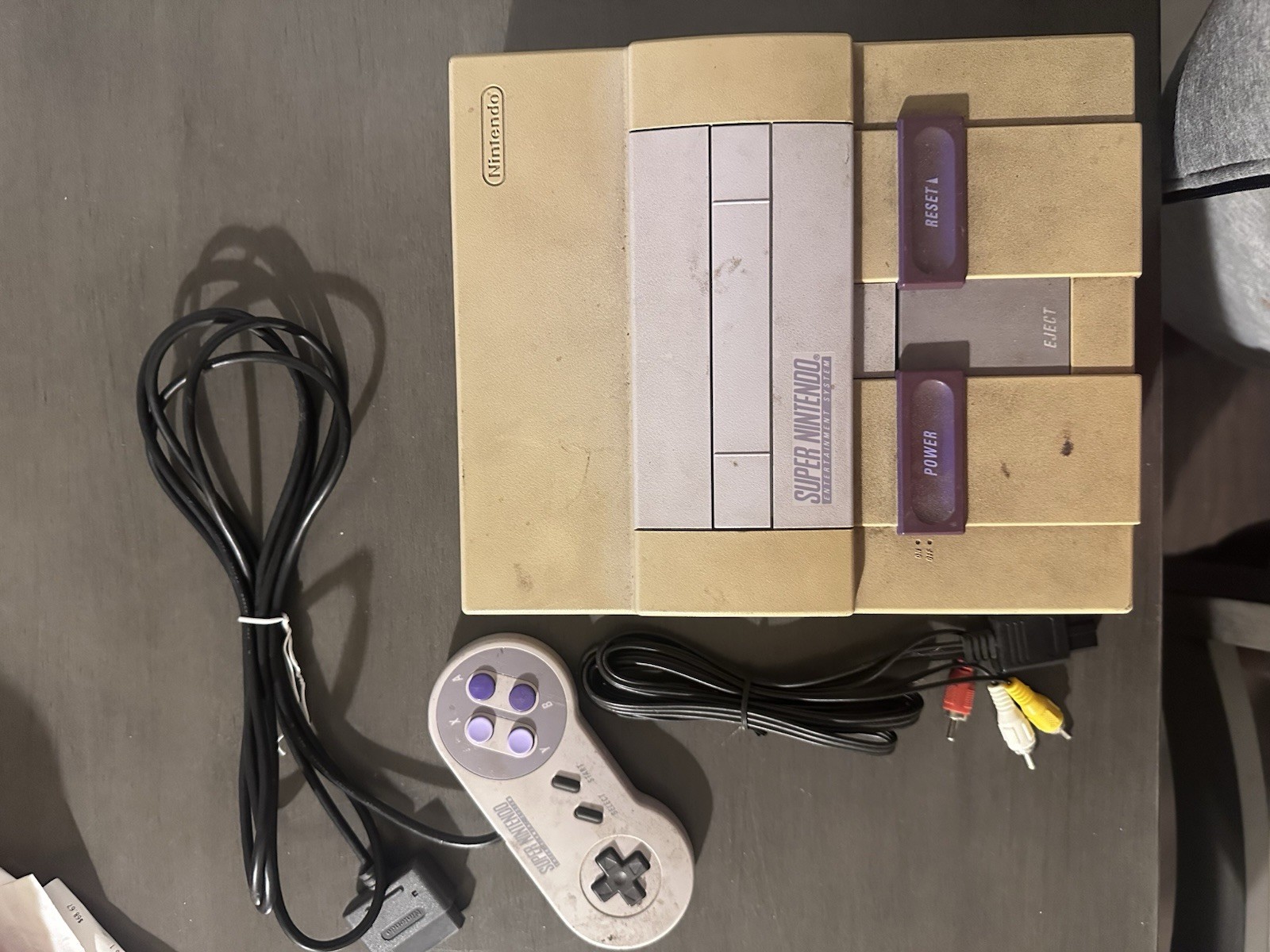 Super Nintendo SNES Console Only SNS-001 Gray Untested