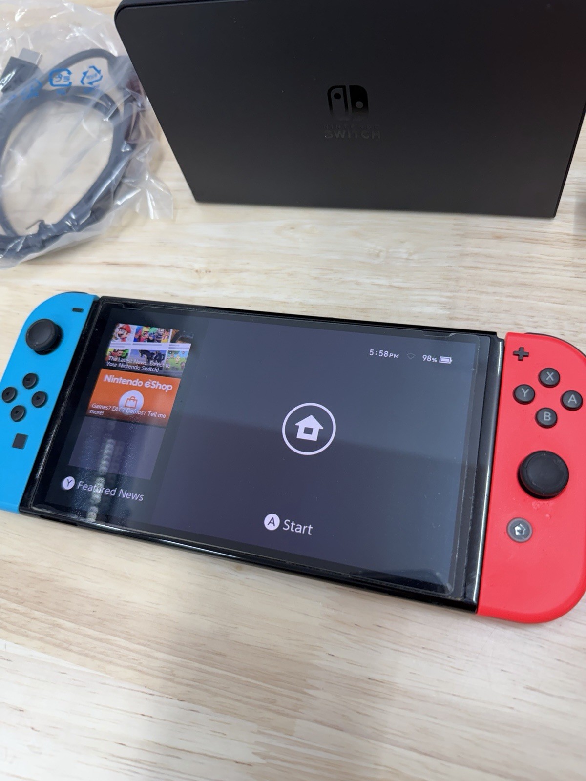 Nintendo Switch OLED Model 64GB HEG-001 Console + 3 Games ~ Great Condition