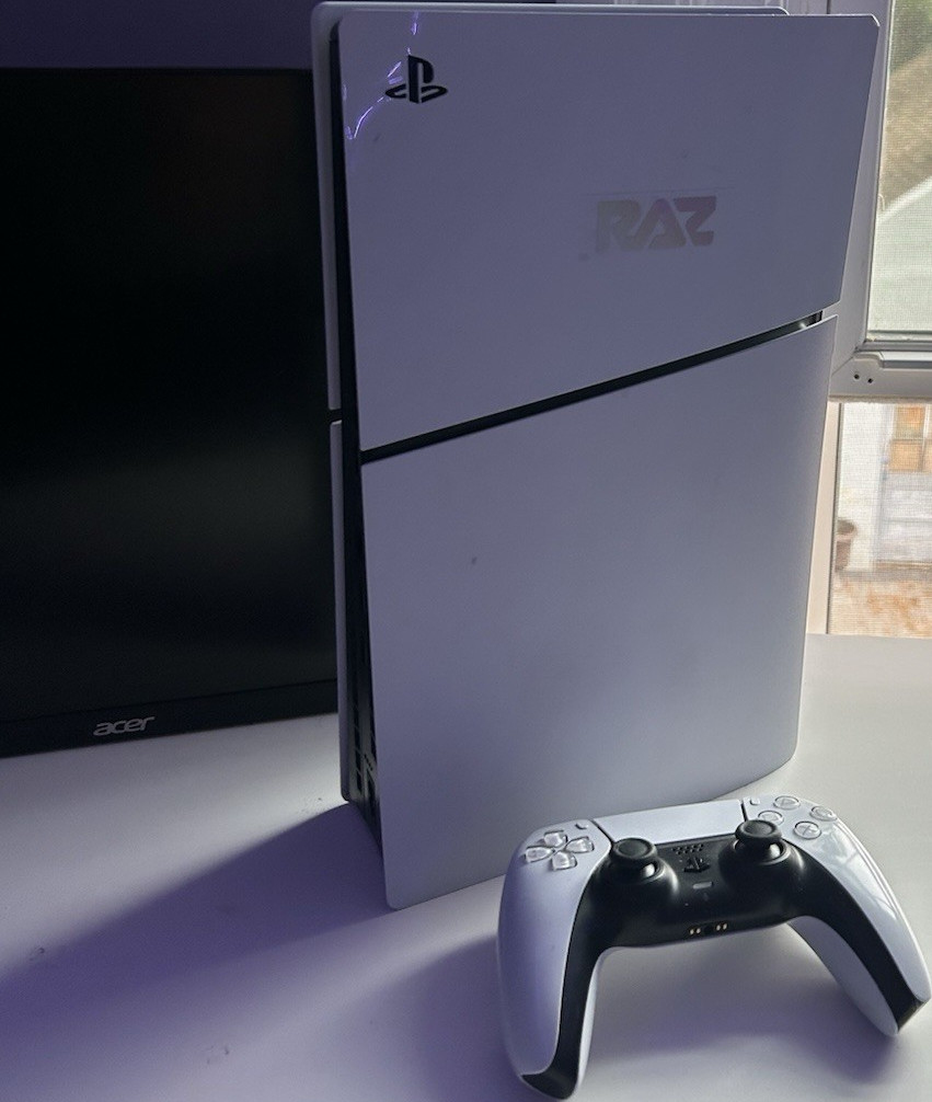 Sony PlayStation 5 slim White Black Console Wi-Fi Capability with Controller