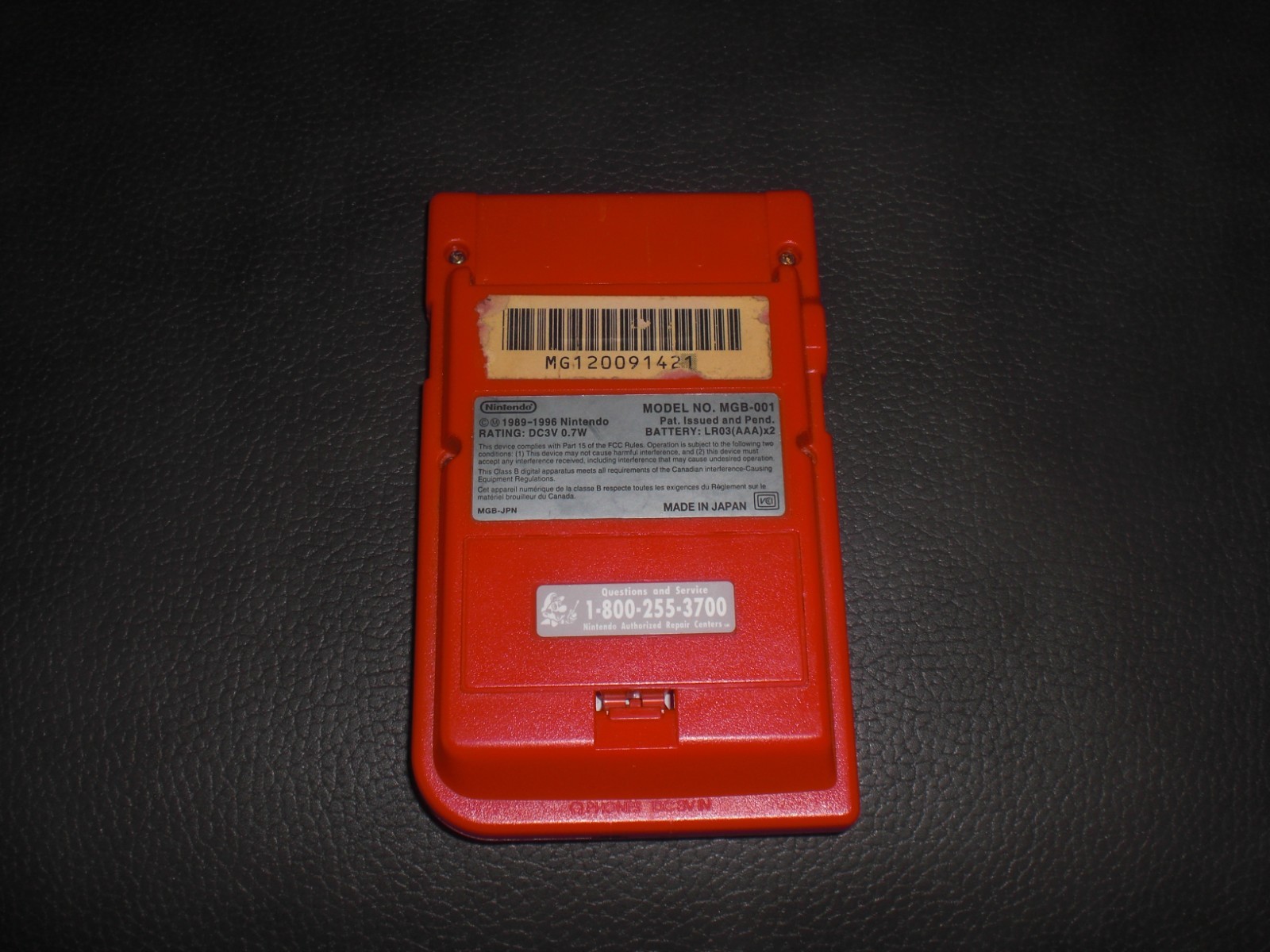Original Nintendo Game Boy Pocket Console System TESTED ScreenLine Bat Cover