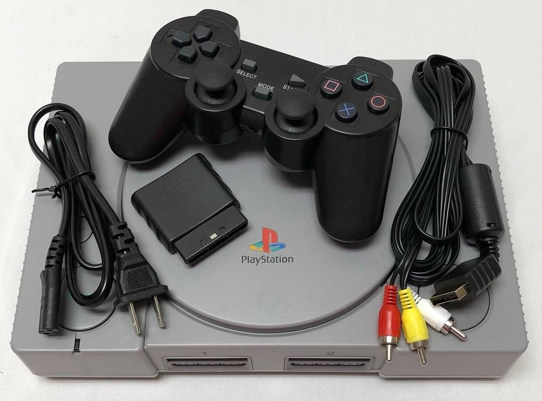 Sony PlayStation 1 SCPH-1001 Console Game System PS1 Wireless Controller Bundle