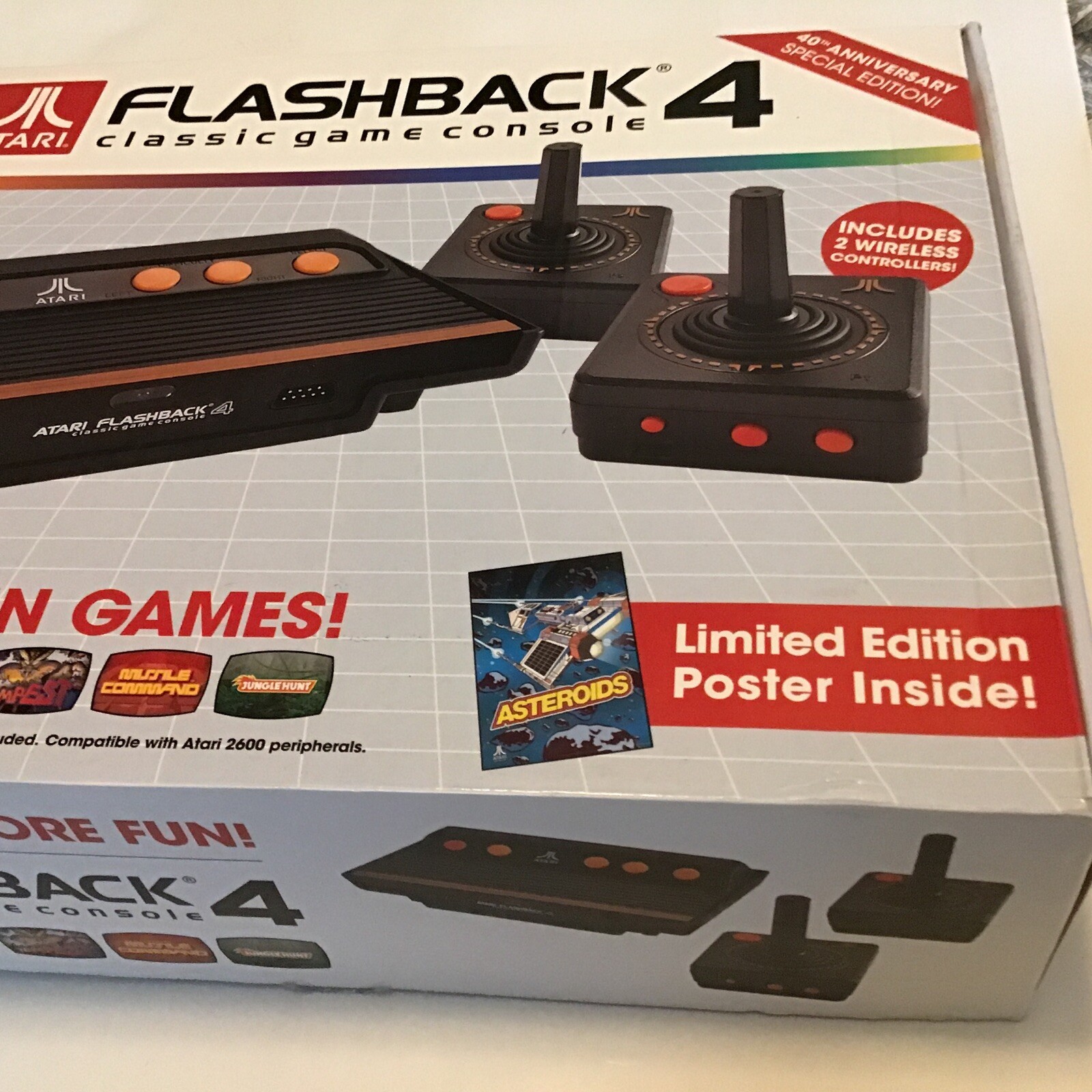 Atari Flashback 4 Classic Game Console w/ Limited Edition Poster 76 Games