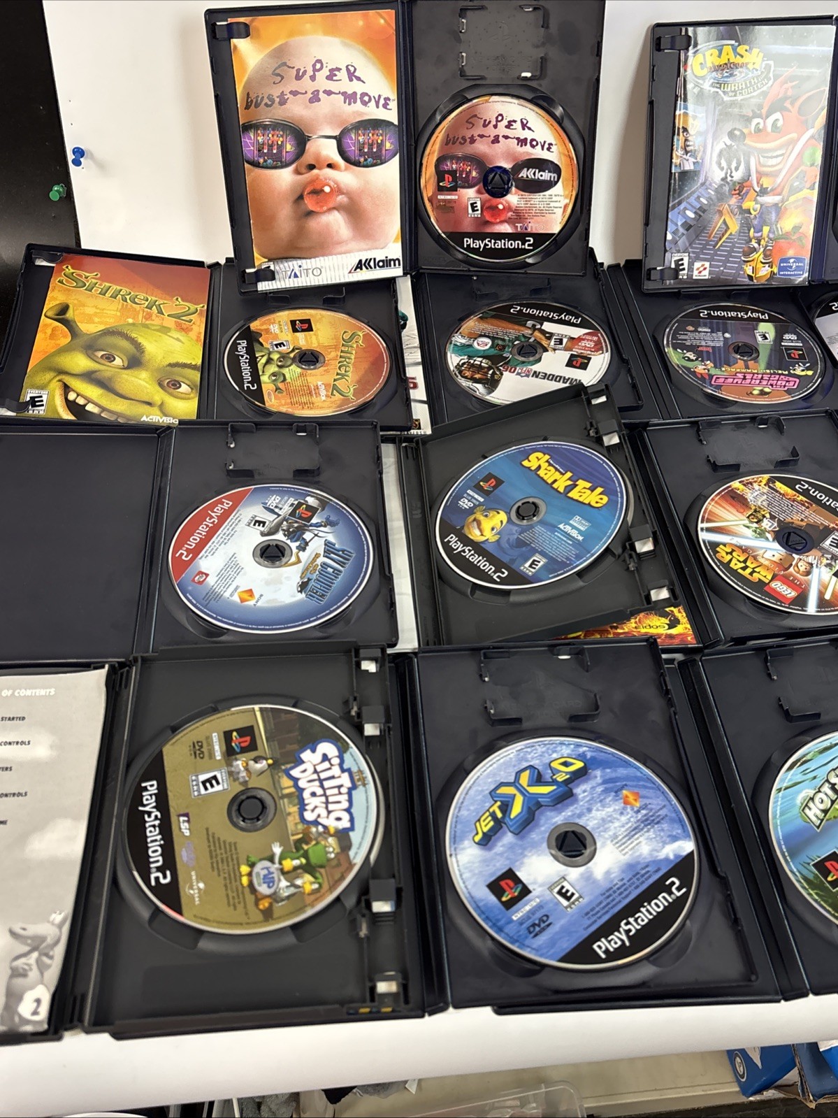 Sony PlayStation 2 Slim Console w large Game Lot