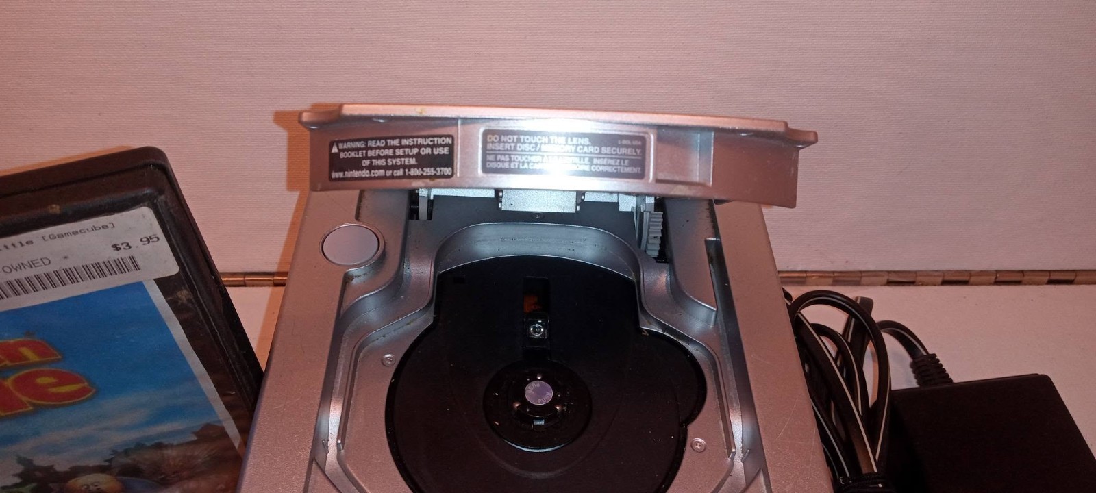 Nintendo GameCube Platinum Console – Silver dol-101 tested works controller/game