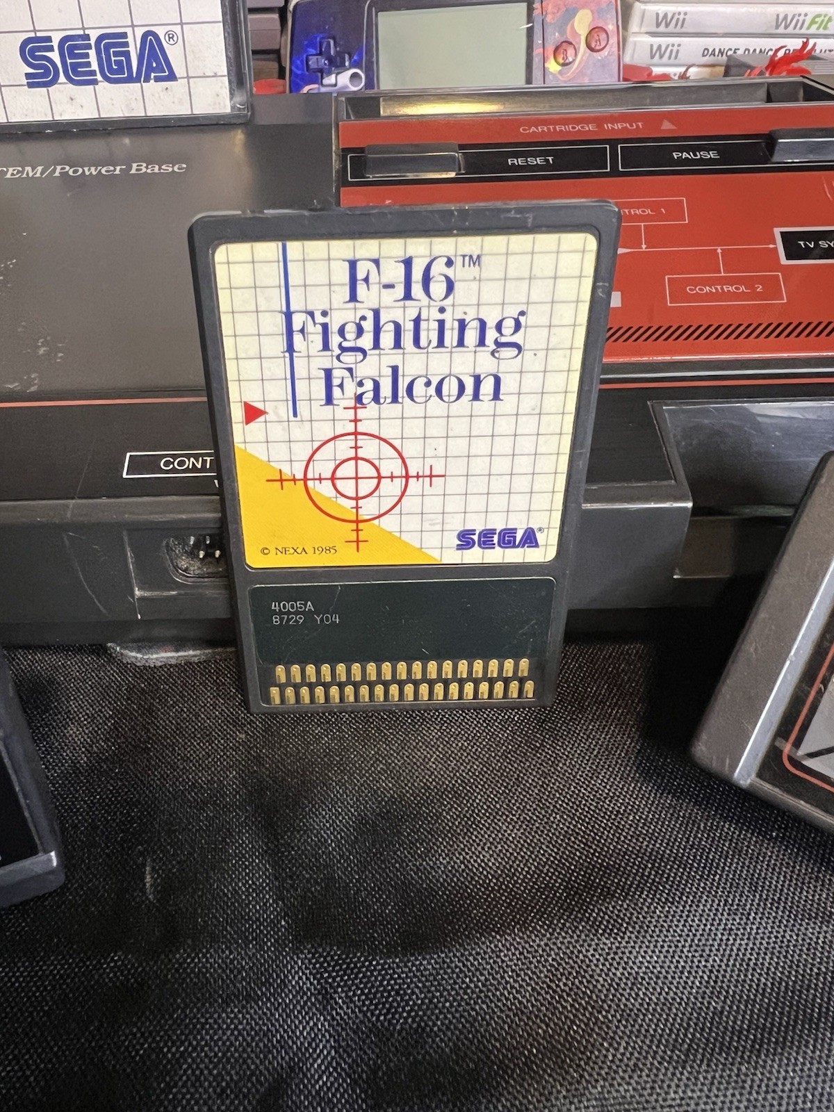The Sega Base System Console Near Complete With F-16 Fighting Falcon, Hang on