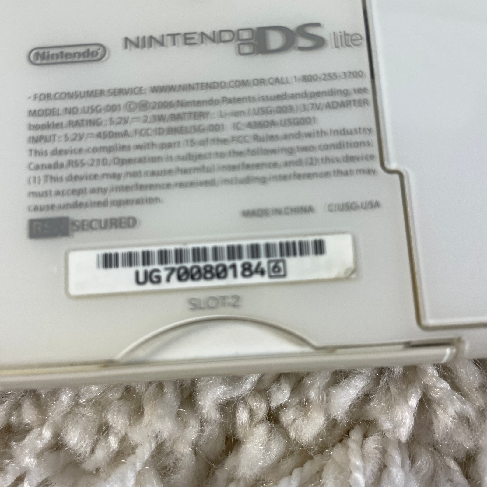 Nintendo DS Lite Polar White Handheld System USG-001 in Box Tested