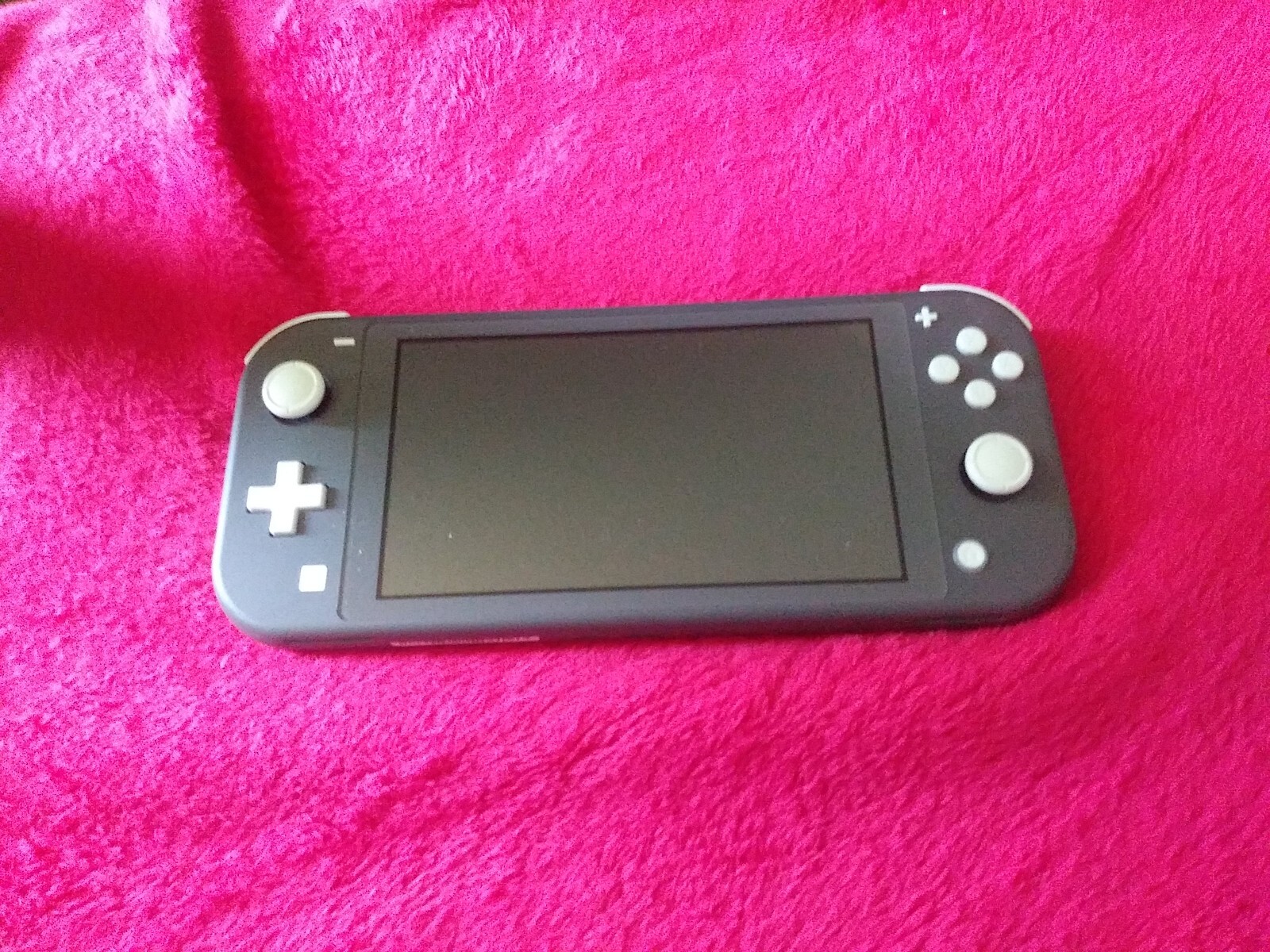 Nintendo Switch Lite Gray Handheld System + Charger and Game.