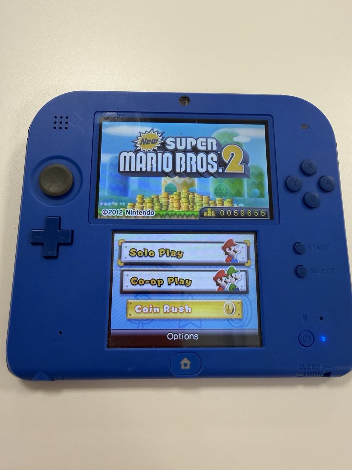Nintendo 2DS Handheld Console Blue FTR-001 With New Super Mario Bros 2 Download