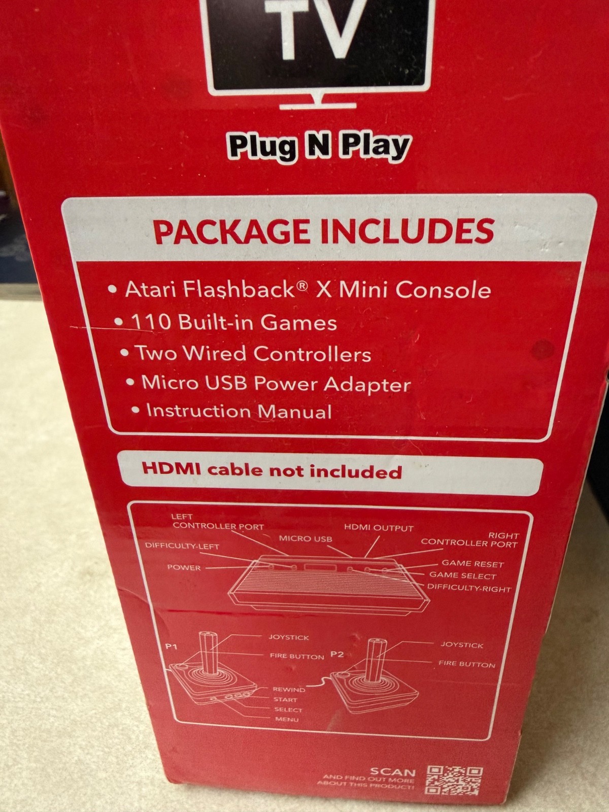ATARI FLASHBACK X Game Console 110 Built in Games