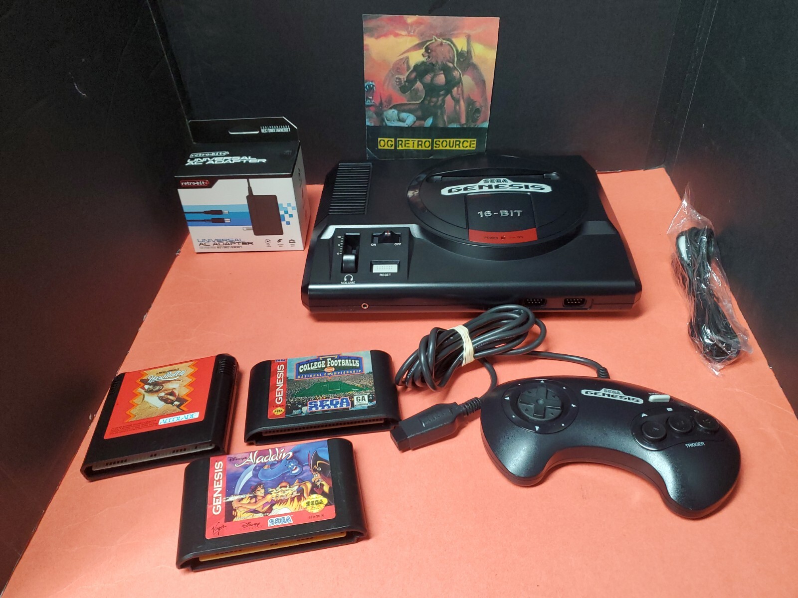 Original Sega Genesis Model 1 MK-1601 16 BIT Console System – Cleaned & Tested