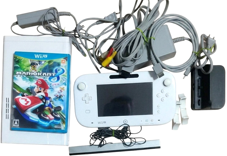 Nintendo Wii U Console Mario Kart 8 Set White Japan Tested Bundle