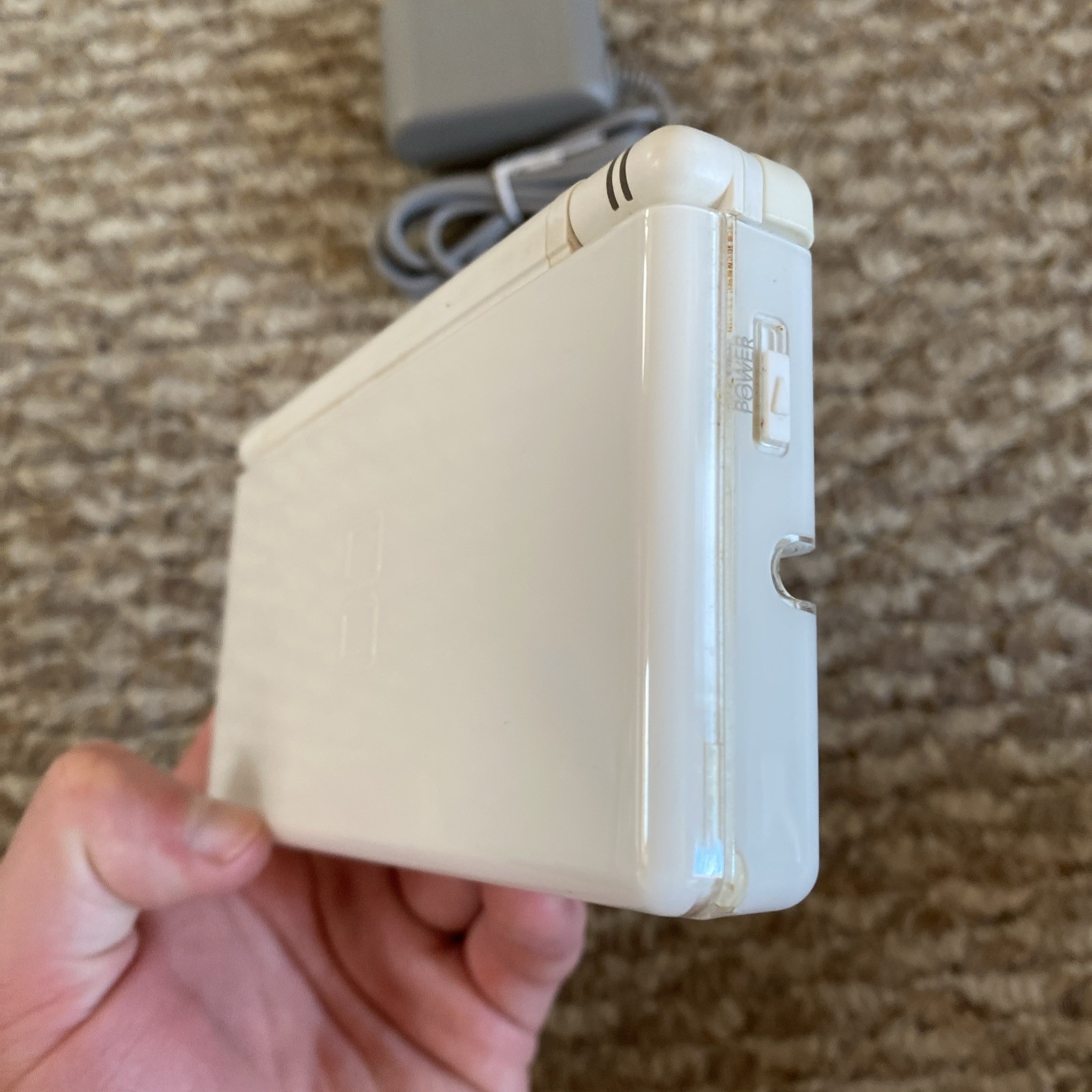 Nintendo DS Lite USG-001 Polar White w/ Charger USA