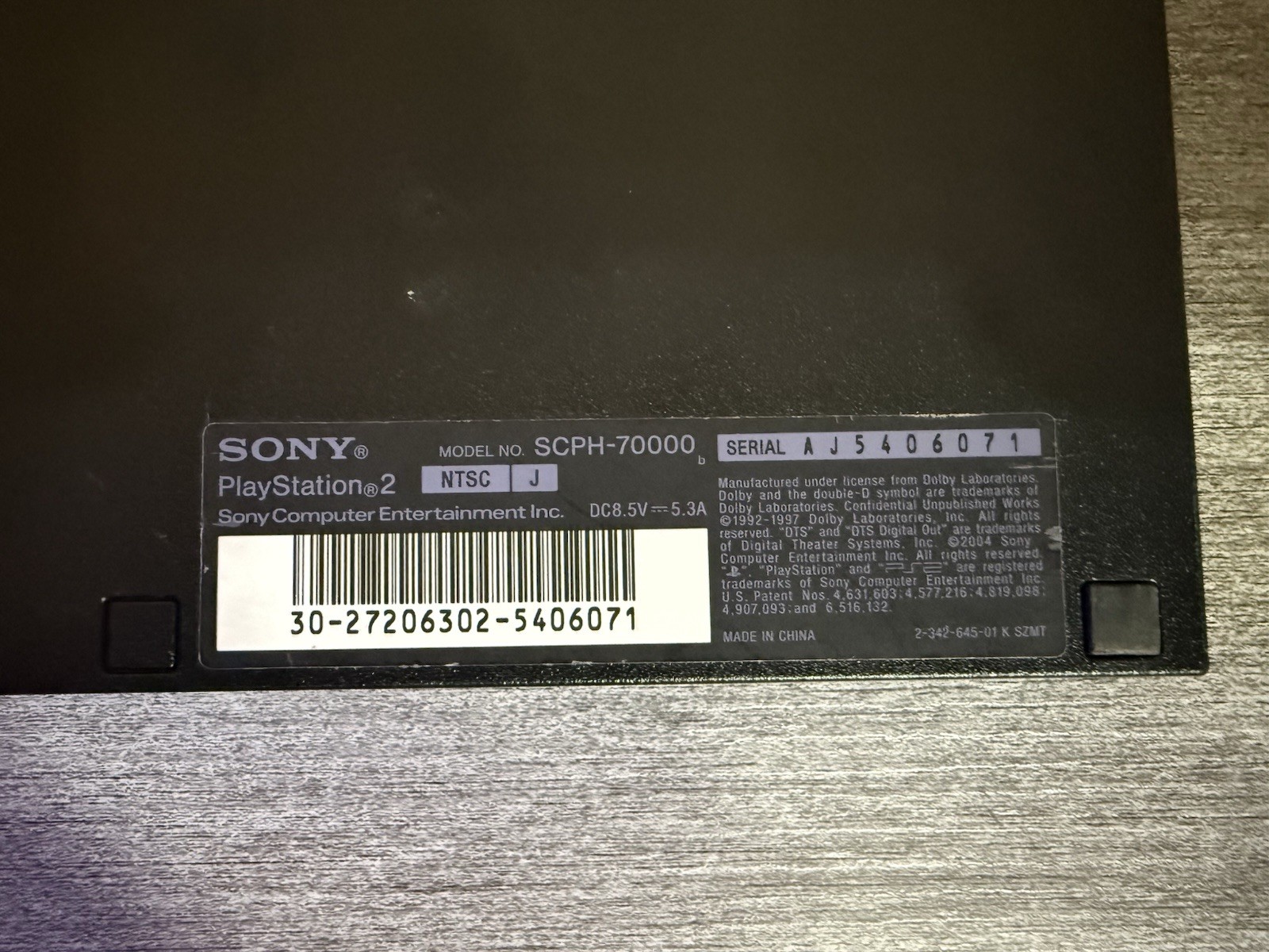 Sony PlayStation 2 Slim Console Only – Black SCPH-70000 Japan Model