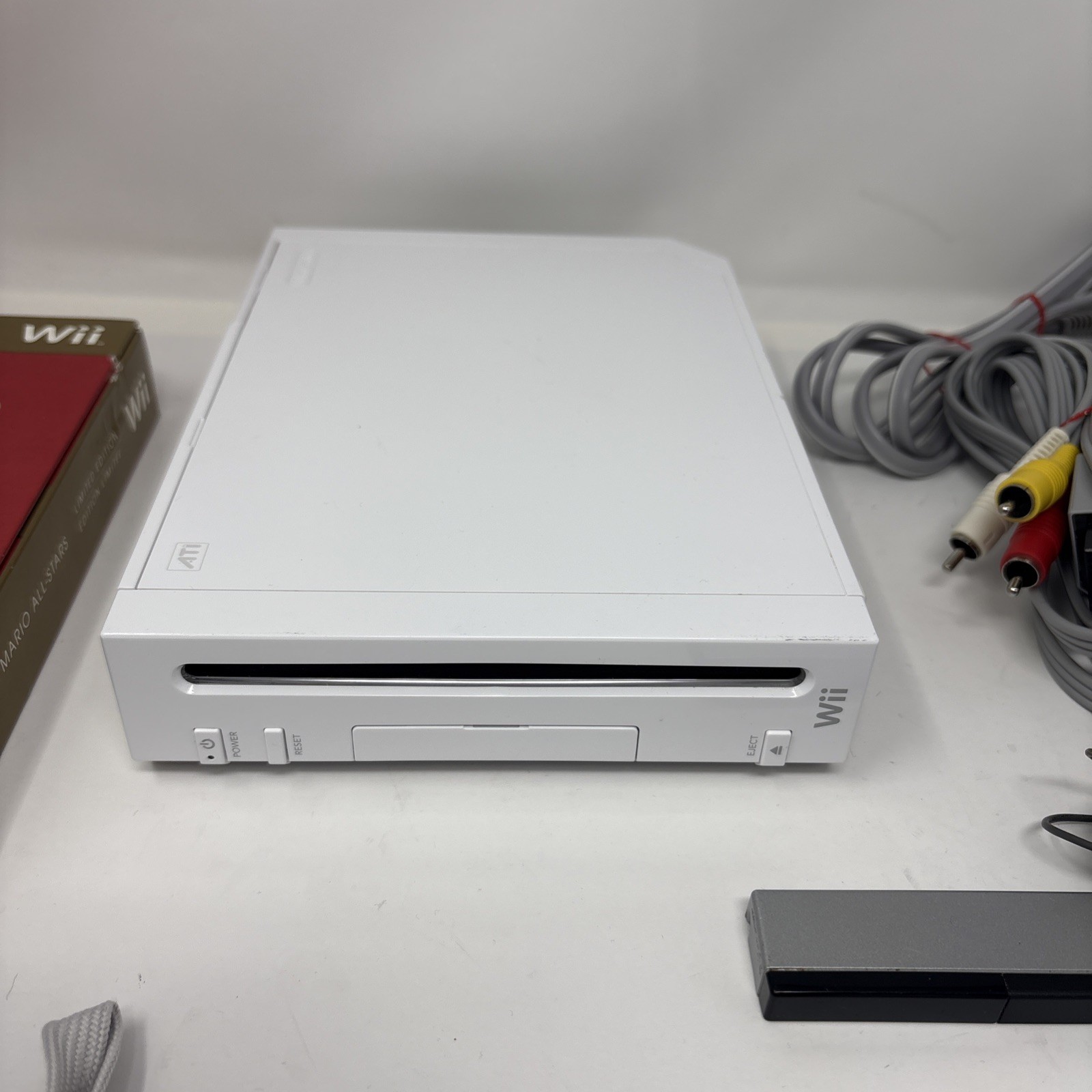 Nintendo Wii Console Bundle w/ 2 Remotes – 2 Nunchuks – Wii Sports – Mario