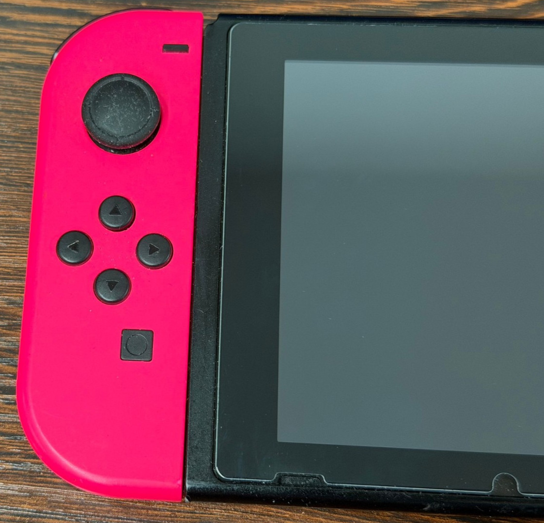 Nintendo Switch Handheld Console Neon Pink Yellow – Great Used Cond – Works Well