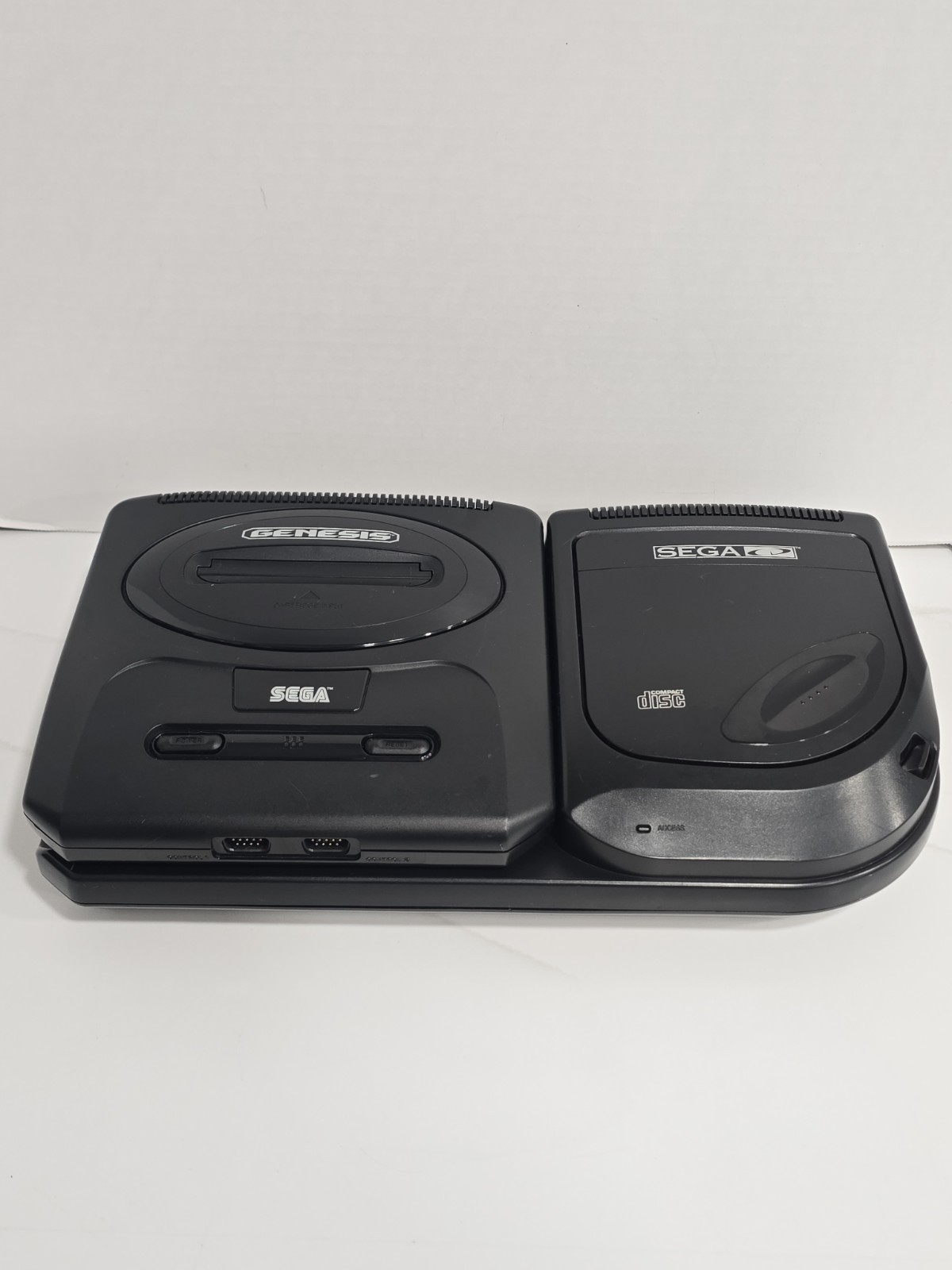 Sega CD MK-4102 + Genesis II Bundle Consoles w/ 2 OEM Controllers TESTED CLEAN