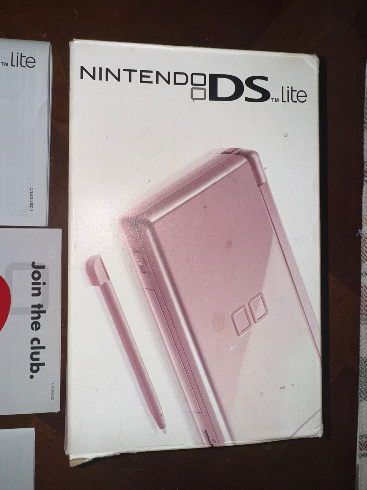 Nintendo DS Lite Metallic Pink with Box Stylus Manuals Tested