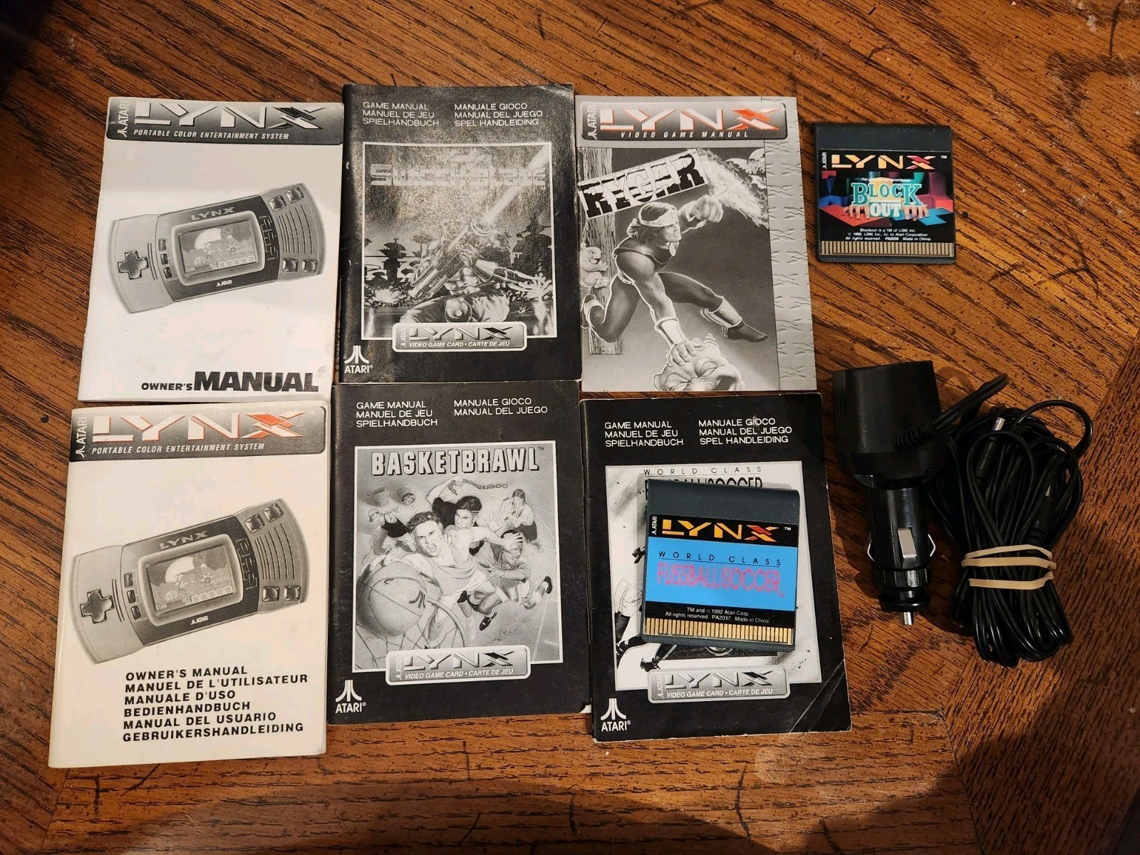 Atari Lynx II Console – Tested & Working, 2 Games, Manuals, 2 Cases, Car Charger
