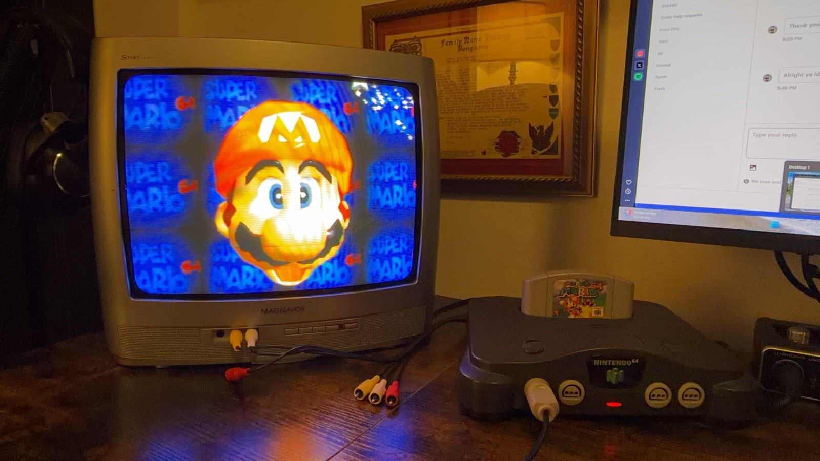 Nintendo 64 NUS-001 Bundle, Testing And Working (Jumper Pak, OEM Brick, 3rd AV)
