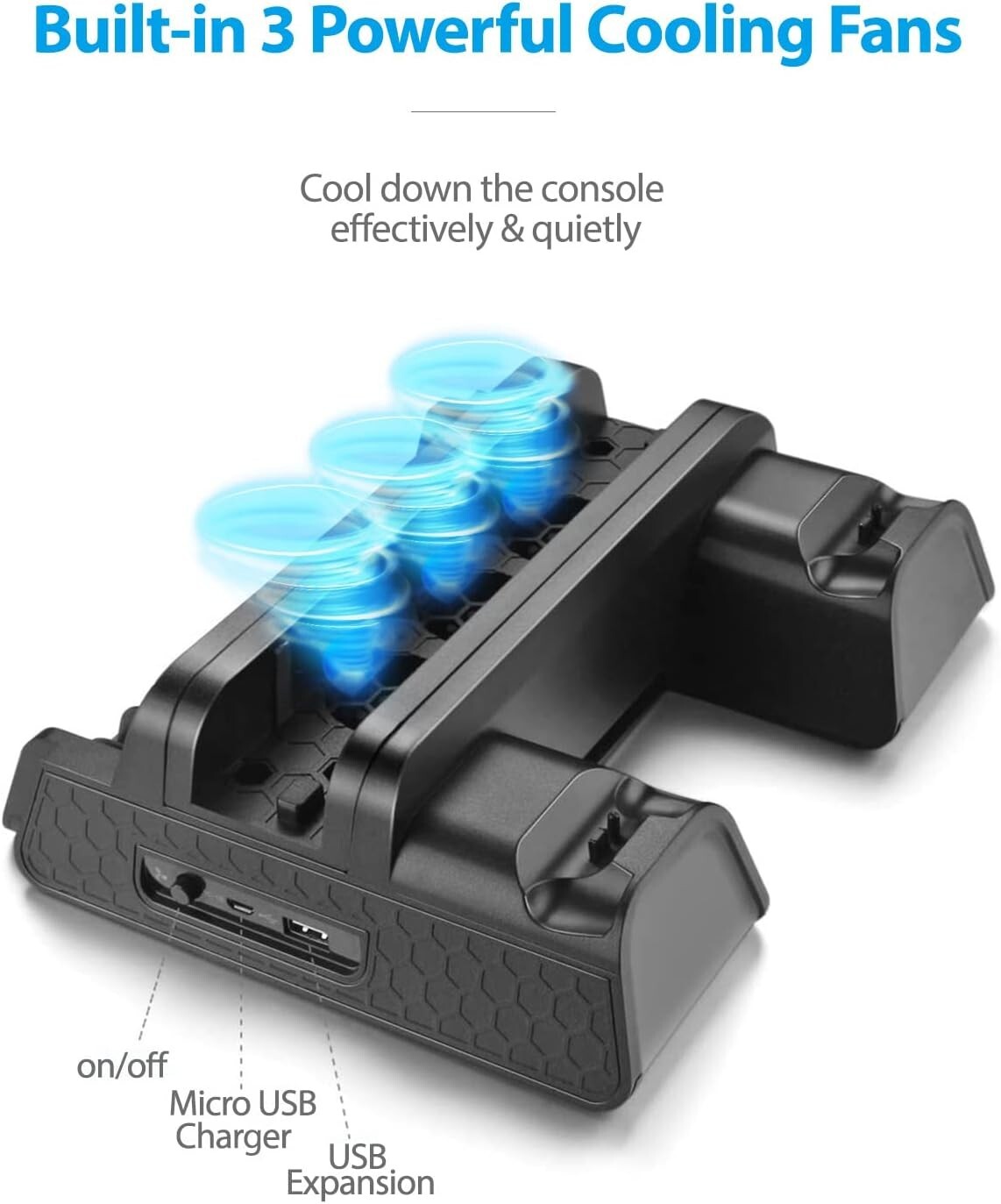 For Xbox Vertical Cooling Stand Controller Charging Station USB For Xbox One/S/X