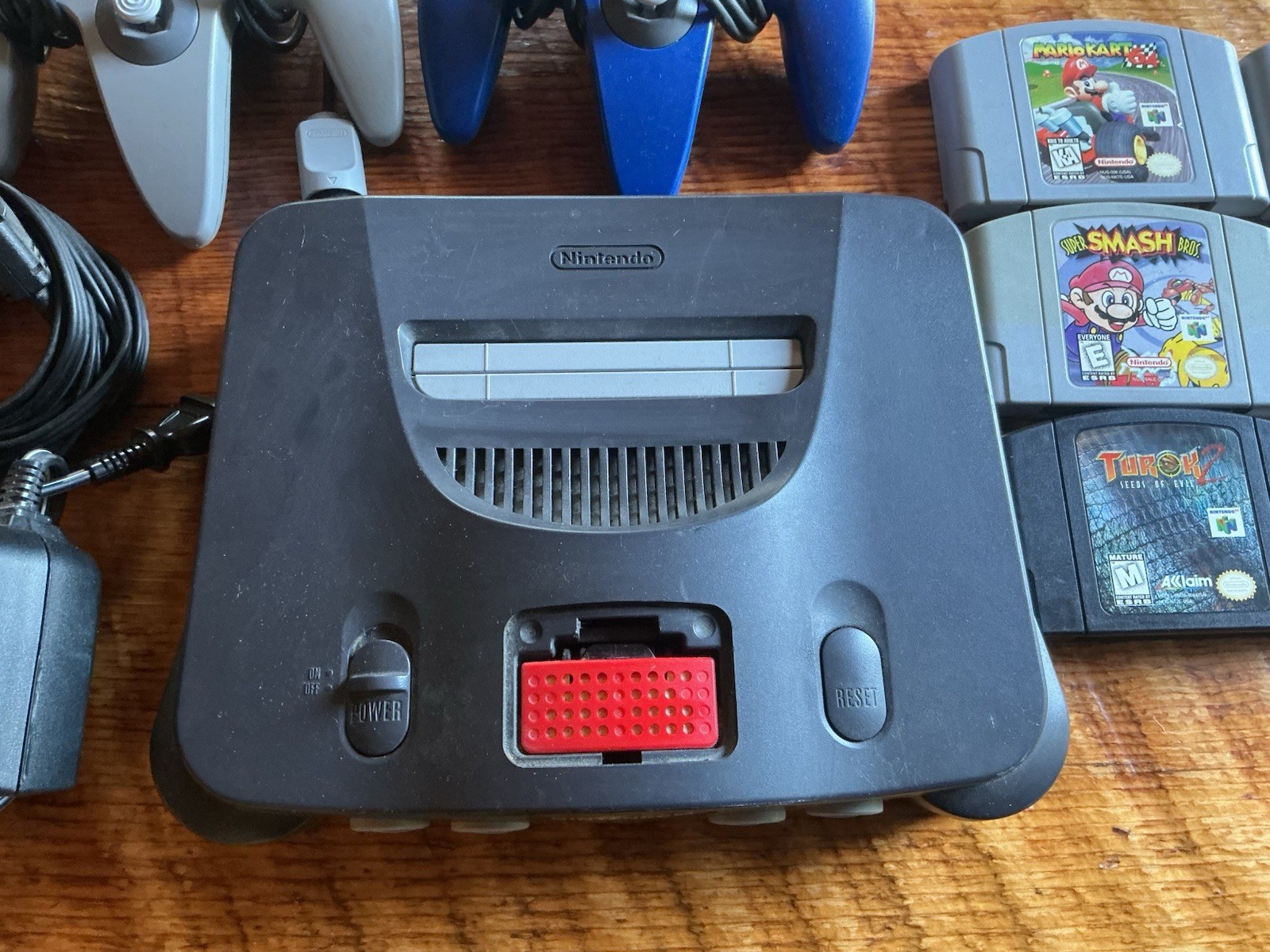 Nintendo 64 N64 Console Bundle 2 Controllers 6 Games Authentic Tested & working