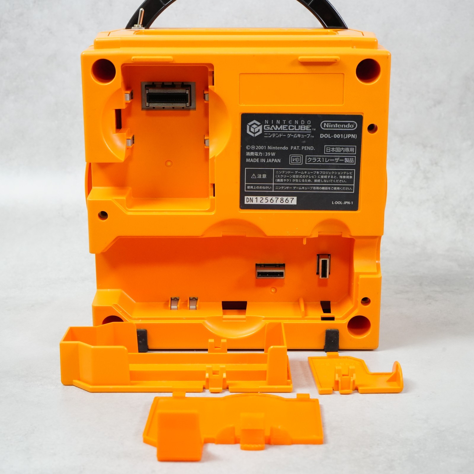 Nintendo GameCube Spice Orange NTSC U-C/J Region Switch Mod w/Gameboy Player