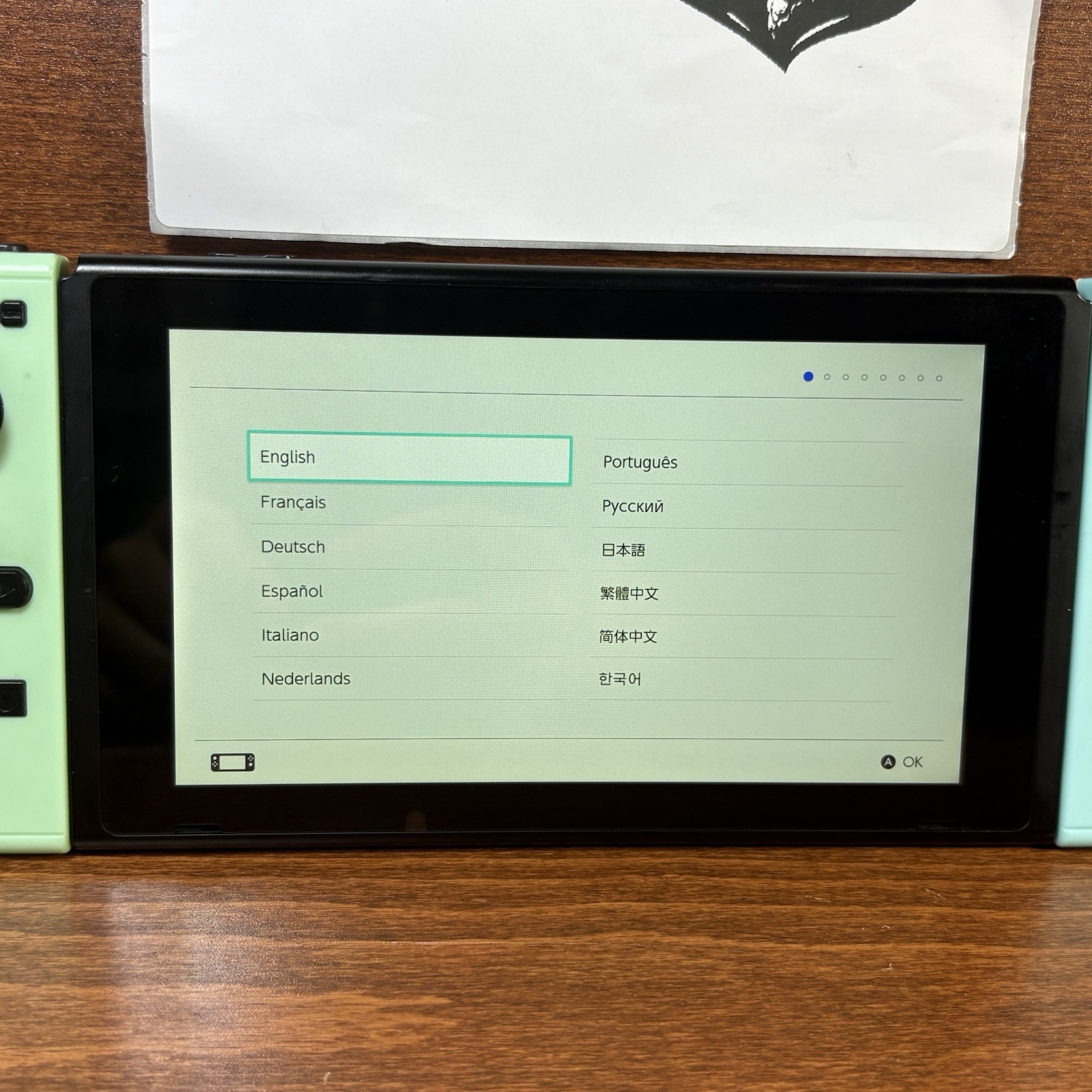 Nintendo Switch with Blue & Green Controllers | Works Perfectly | Case Included