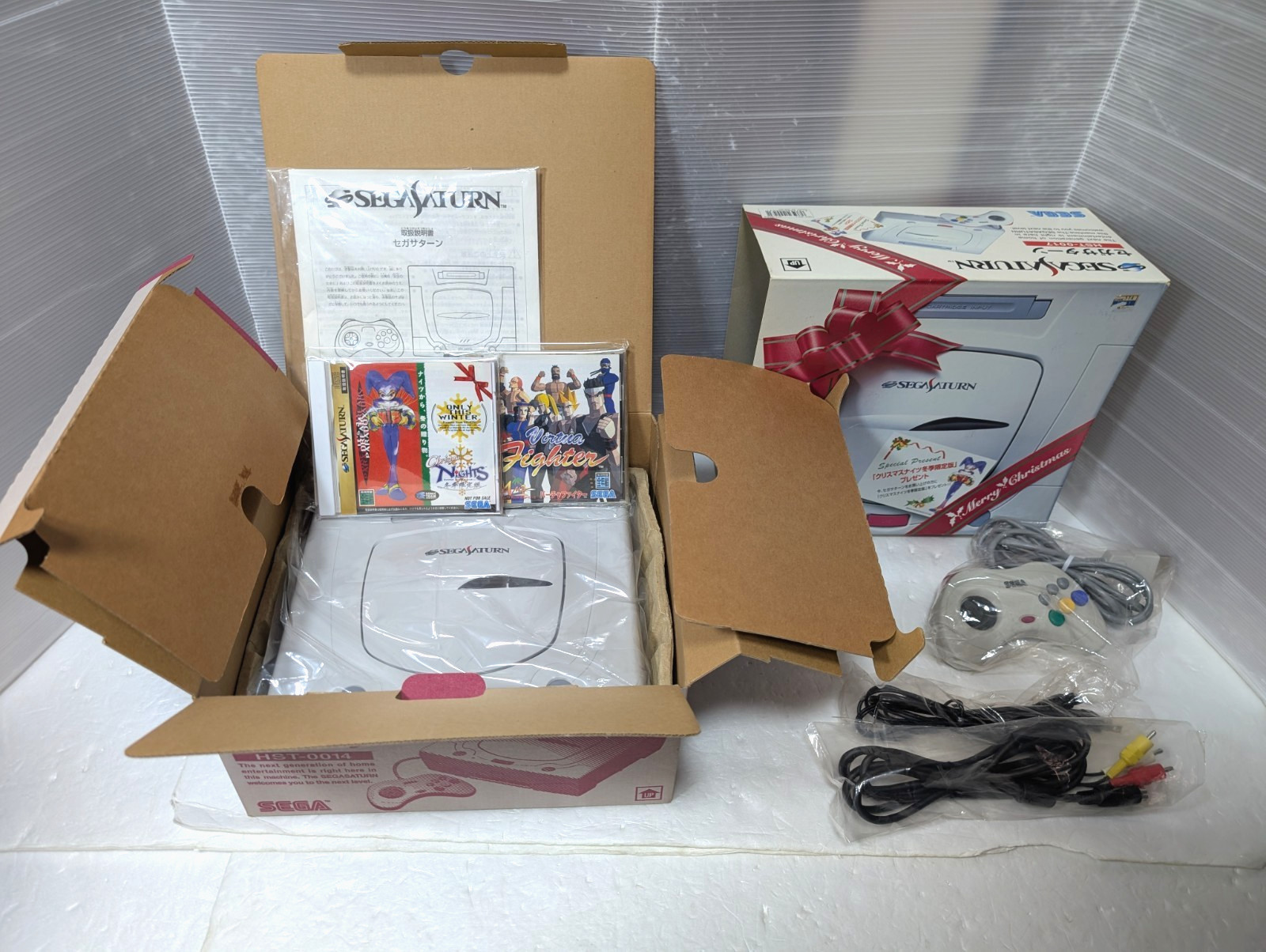 Sega Saturn WHITE Christmas Nights Limited Edition Console HST-0014 Japan Box