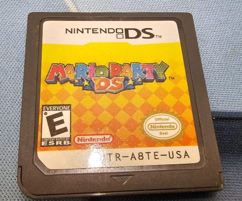 Nintendo DSi Handheld Game Console – Black With Mario Party No Charger