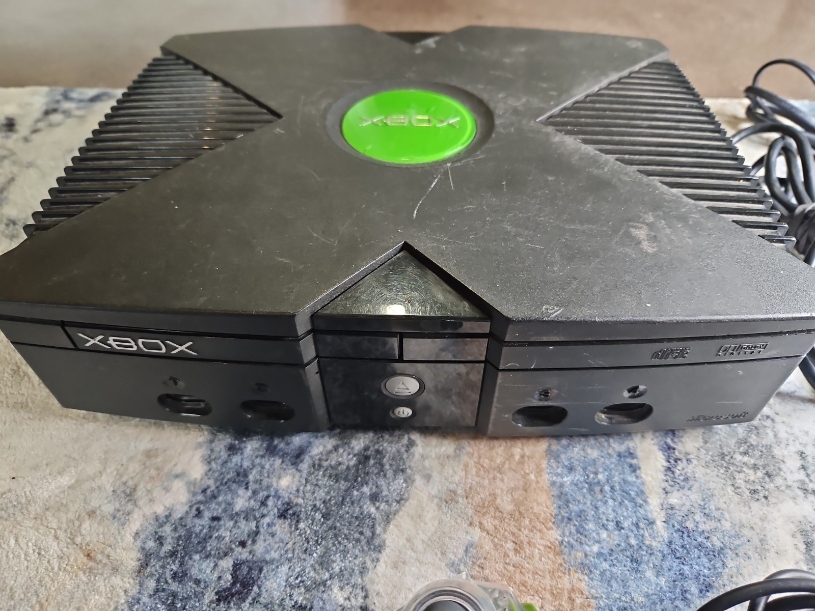 Original Xbox w/ Power + Controller + A/V NOT Read Discs: Parts or Repair