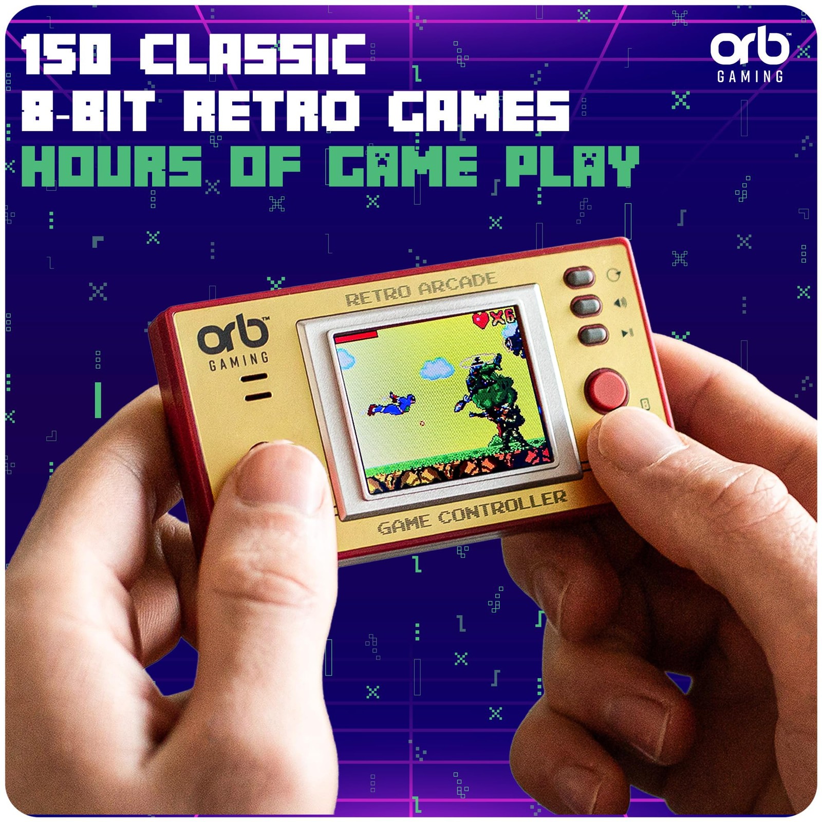 Retro Game Console, 150 in-Built Games, 8-Bit Retro Gaming Handheld Console, 1.8