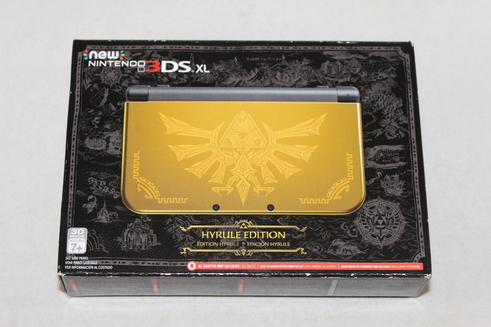 New Nintendo 3DS XL Hyrule Edition BOX & TRAY ONLY! VERY GOOD CONDITION! RARE!
